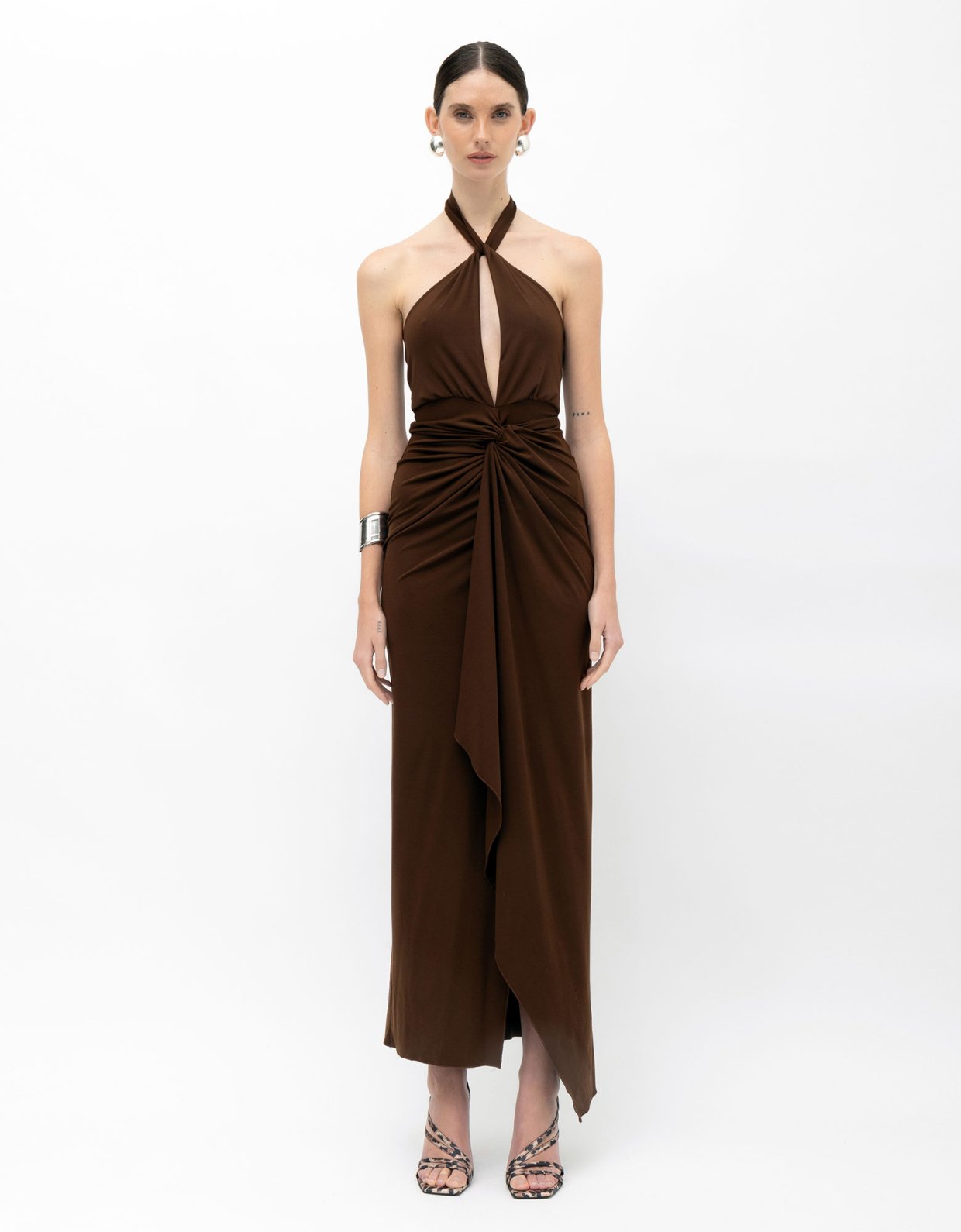Mallory the label Canela dress brown