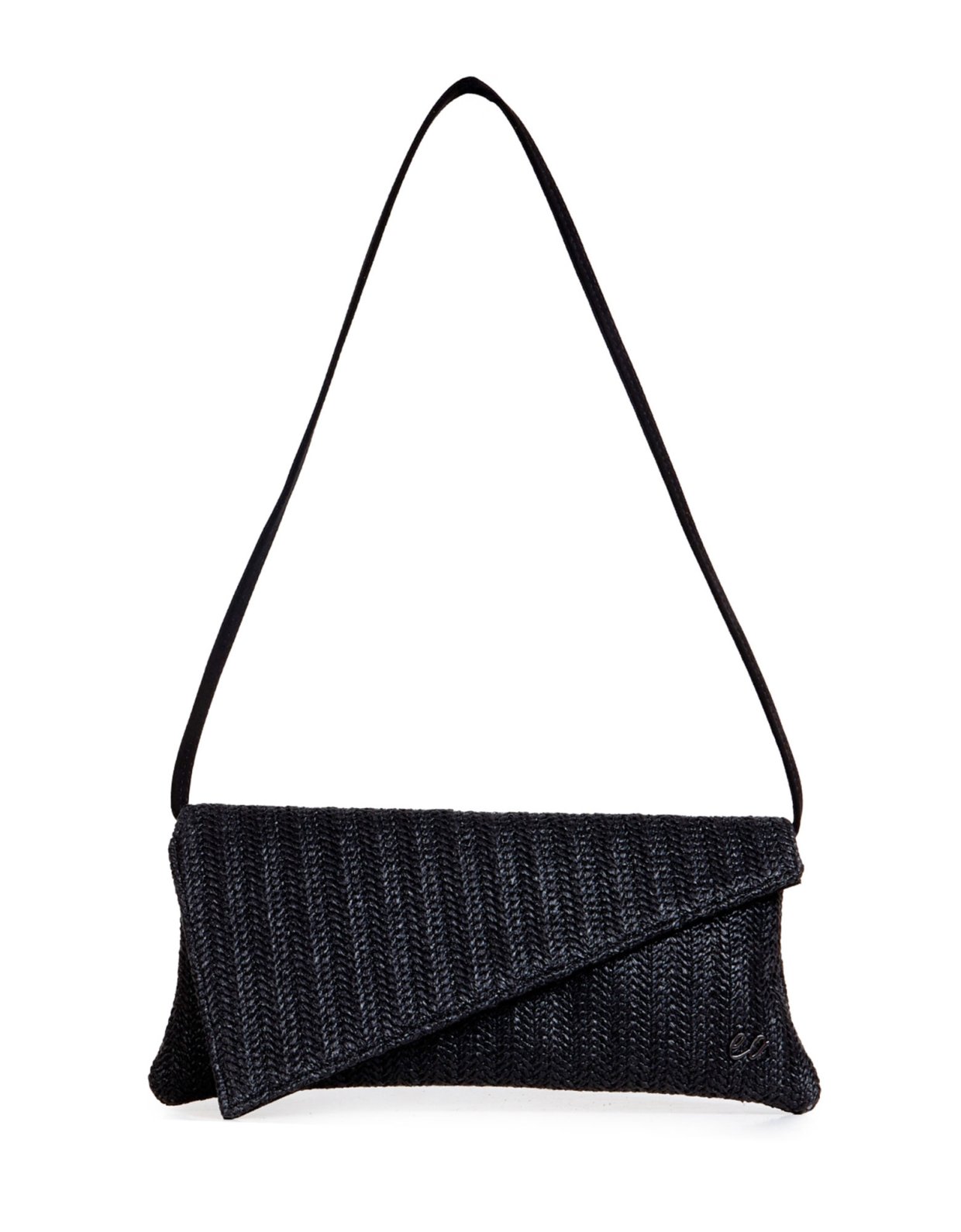 Elena Athanasiou Cap clutch bag straw black