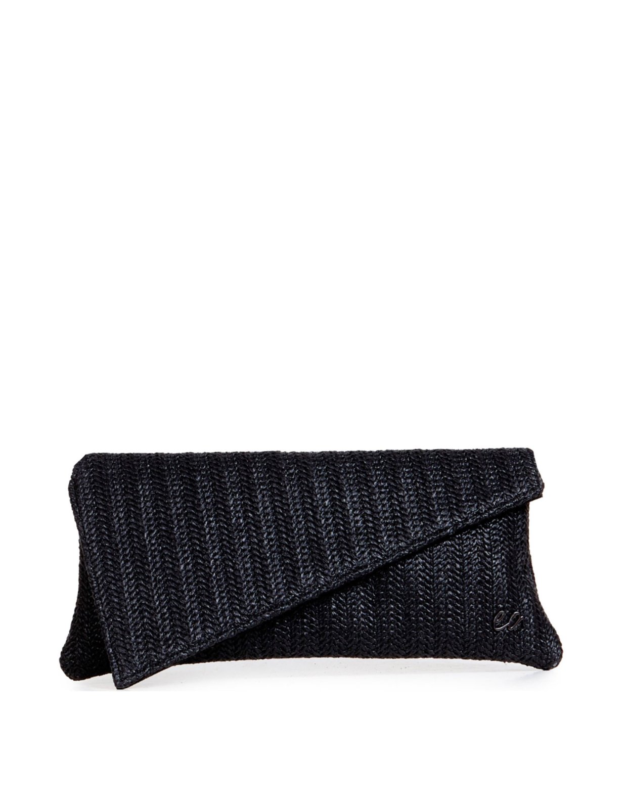 Elena Athanasiou Cap clutch bag straw black
