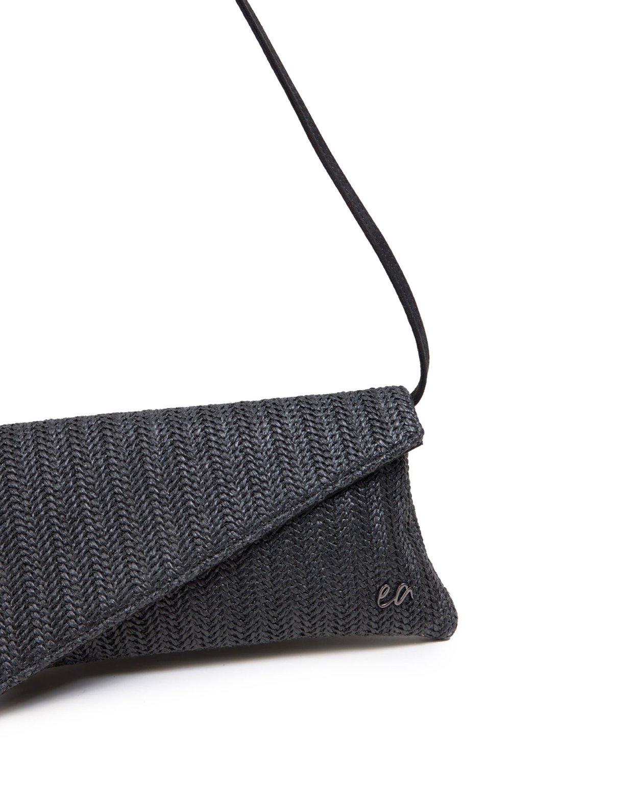 Elena Athanasiou Cap clutch bag straw black