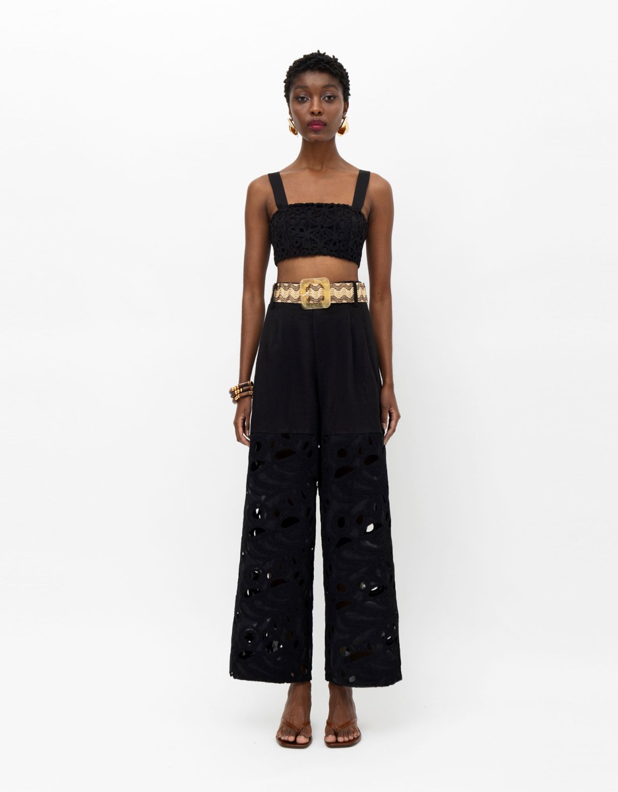 Mallory the label Cape pants  black