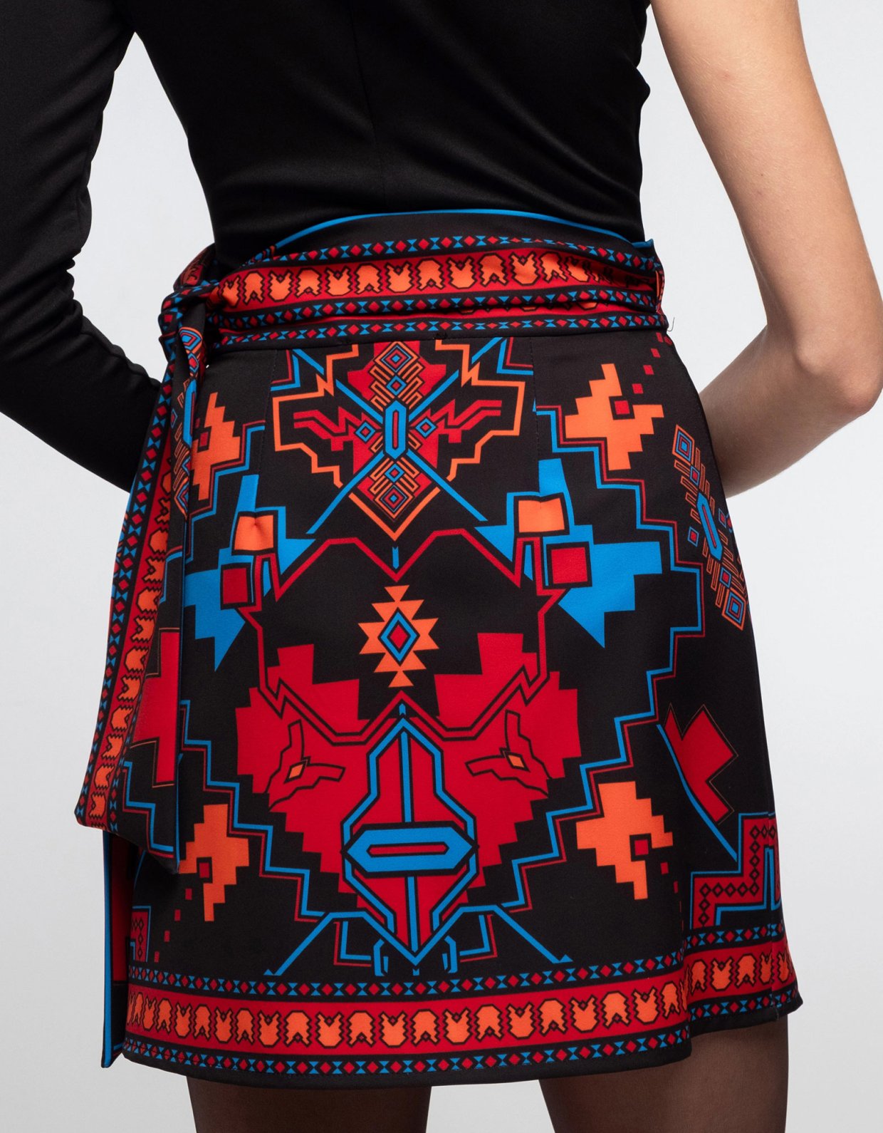 Peace and Chaos Chronicle mini wrap skirt