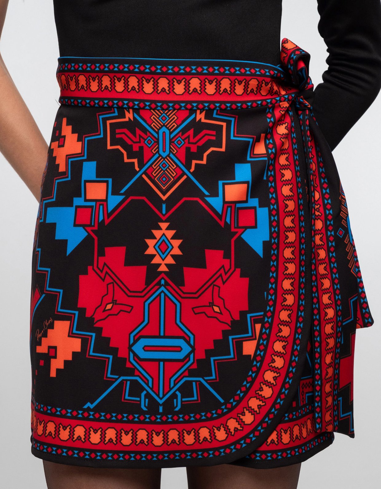 Peace and Chaos Chronicle mini wrap skirt