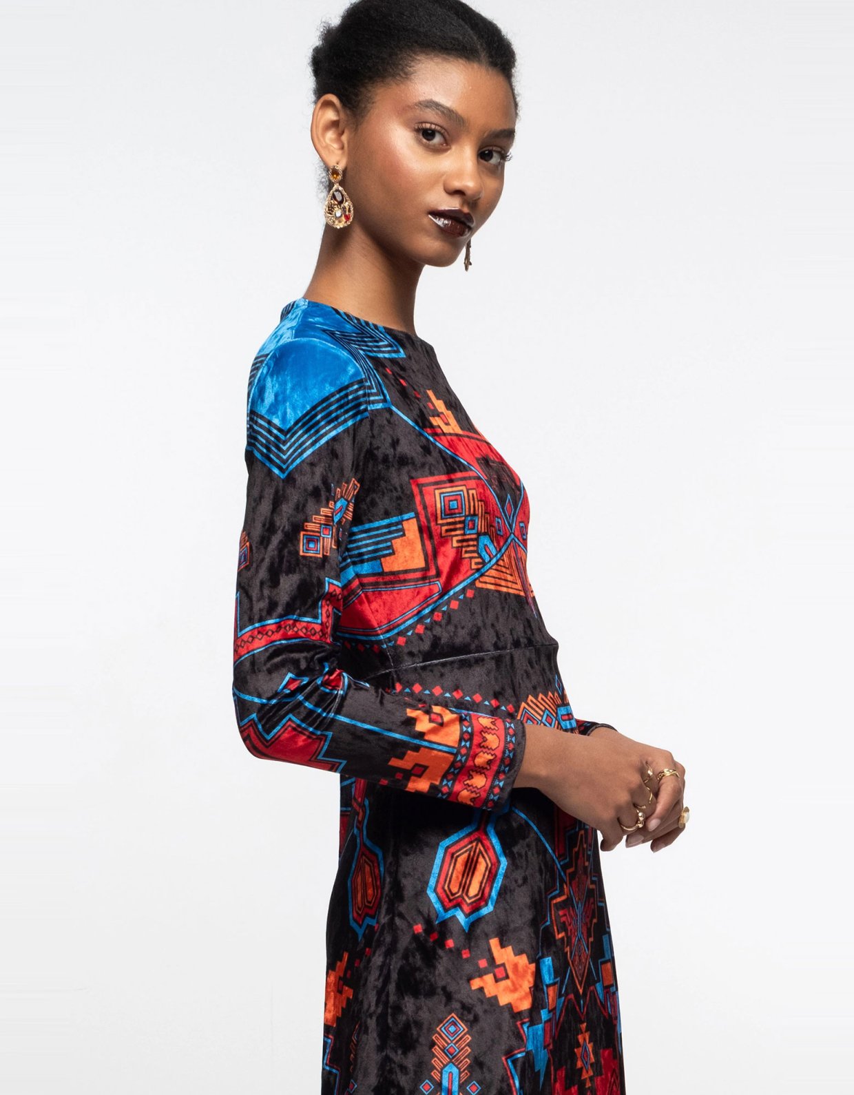 Peace and Chaos Chronicle velvet long dress