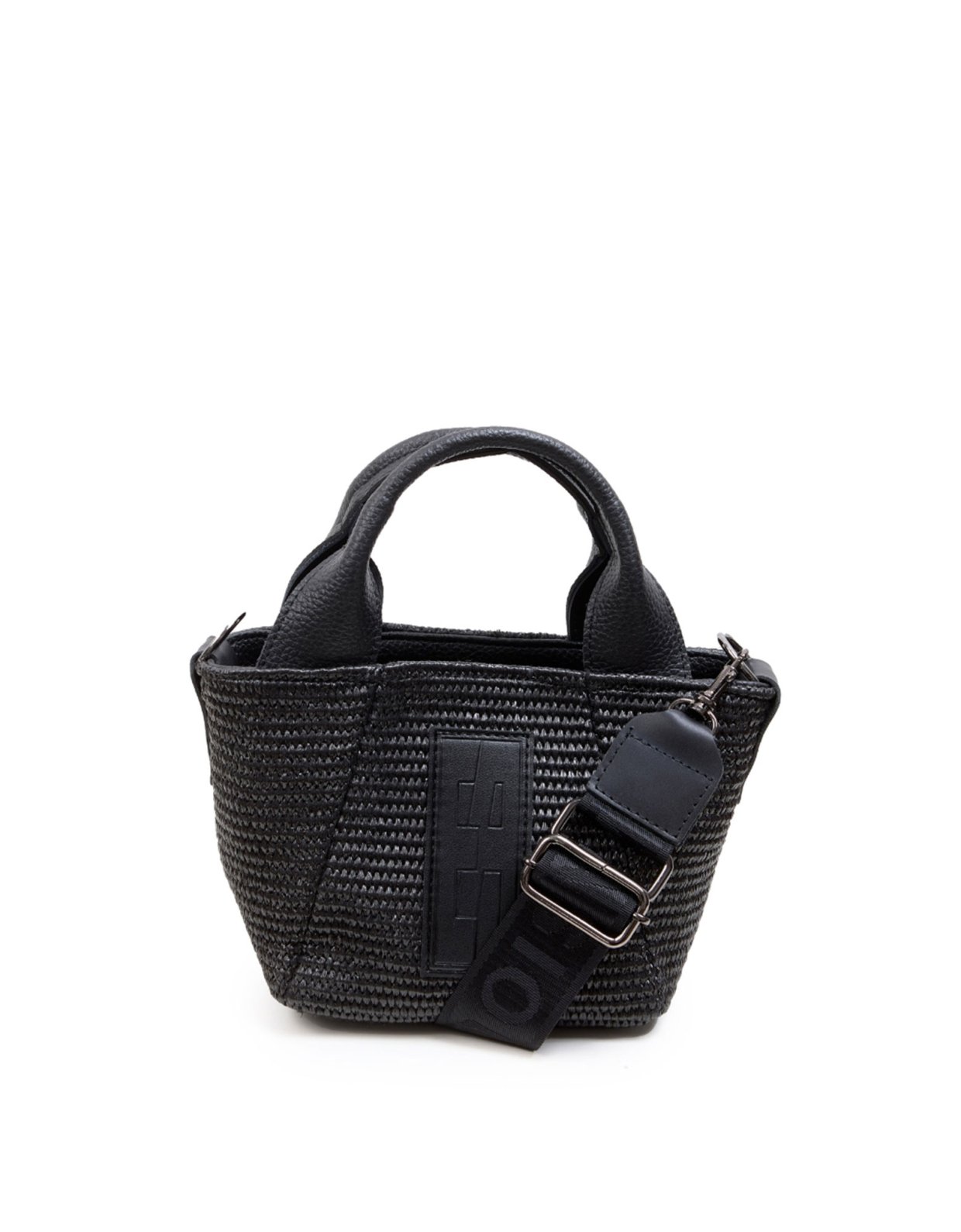 Elena Athanasiou Classy basket straw black