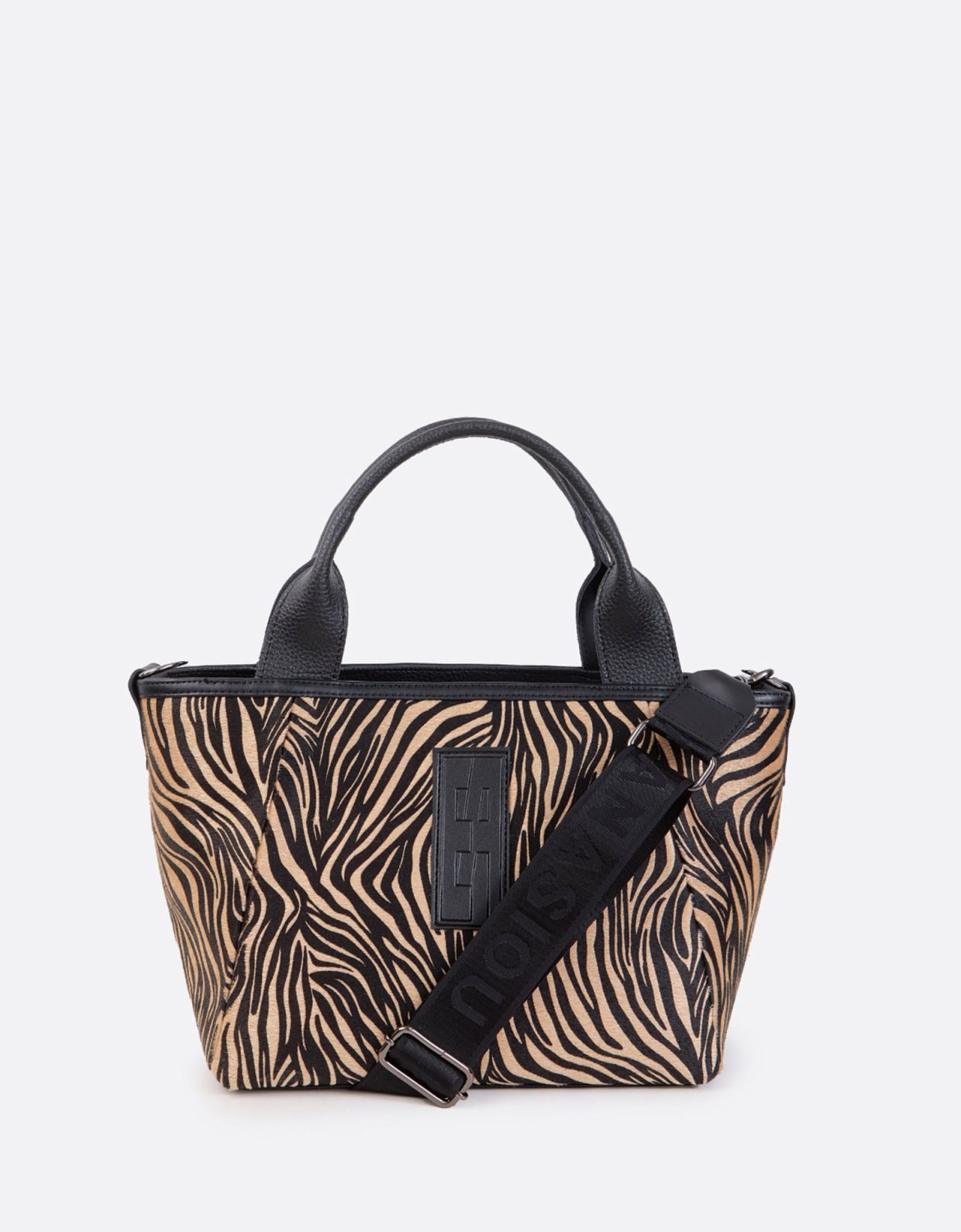 Elena Athanasiou Classy handbag medium zebra brown
