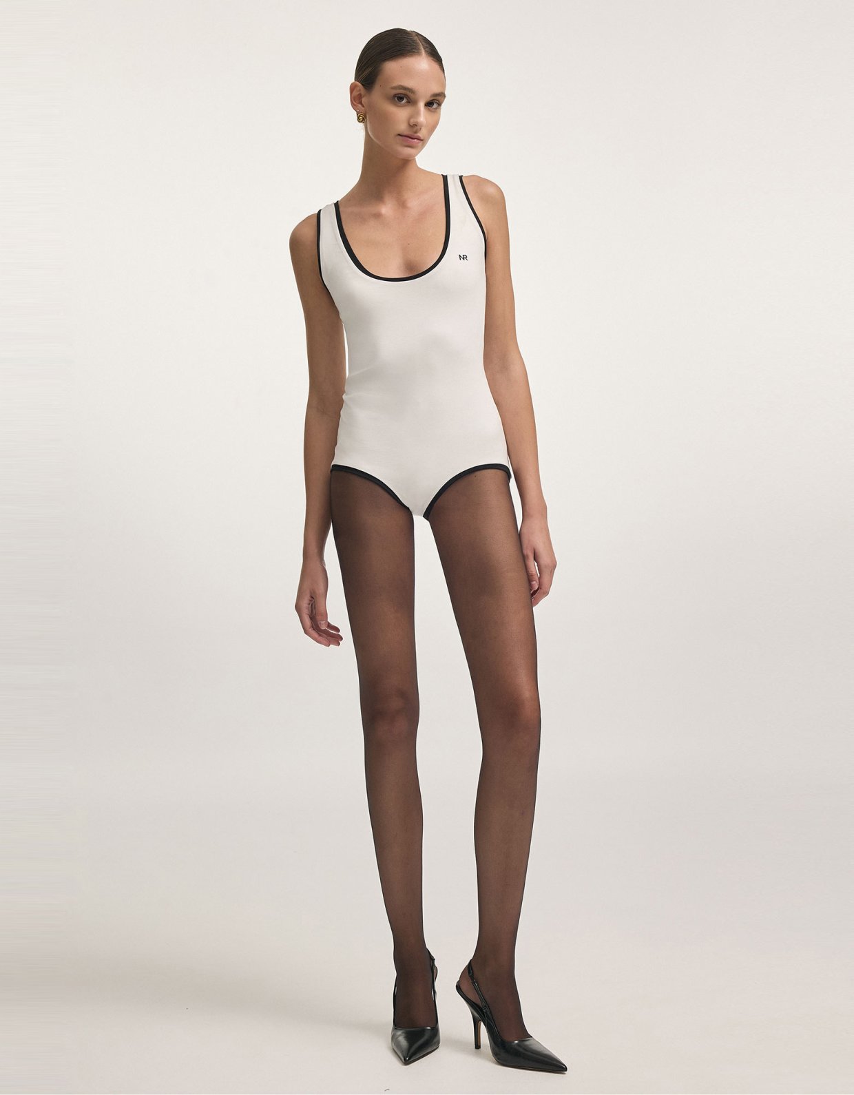 Nadia Rapti Claudia sleeveless bodysuit off white