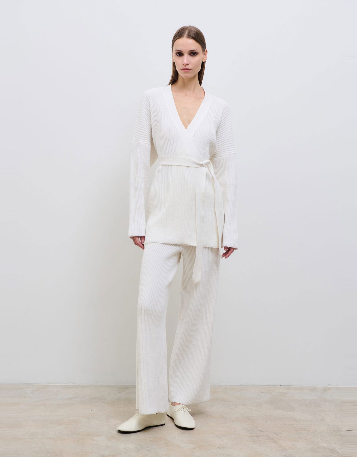 Combos Knitwear Ivory loom jacket