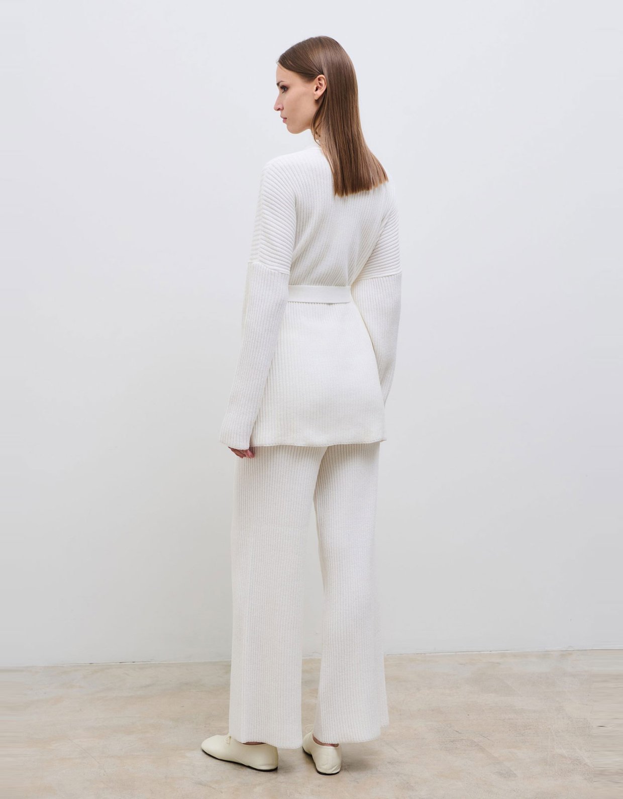Combos Knitwear Ivory loom jacket