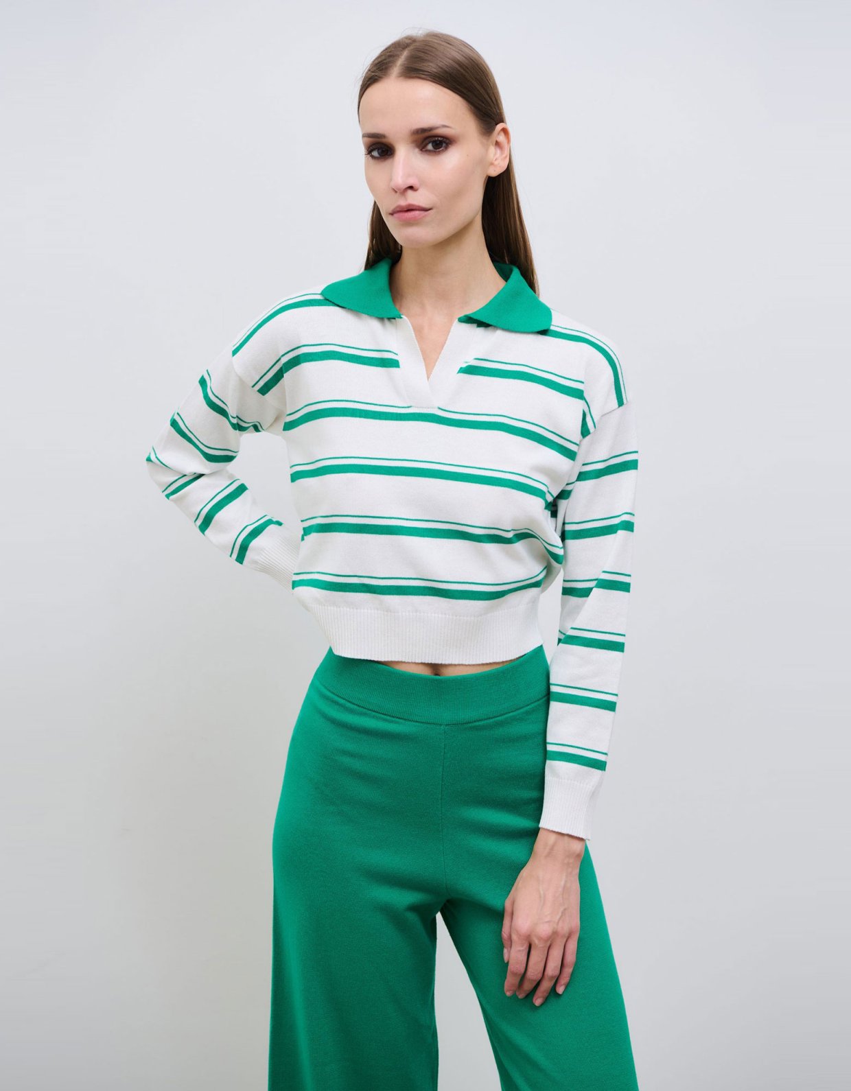 Combos Knitwear Capri knit polo