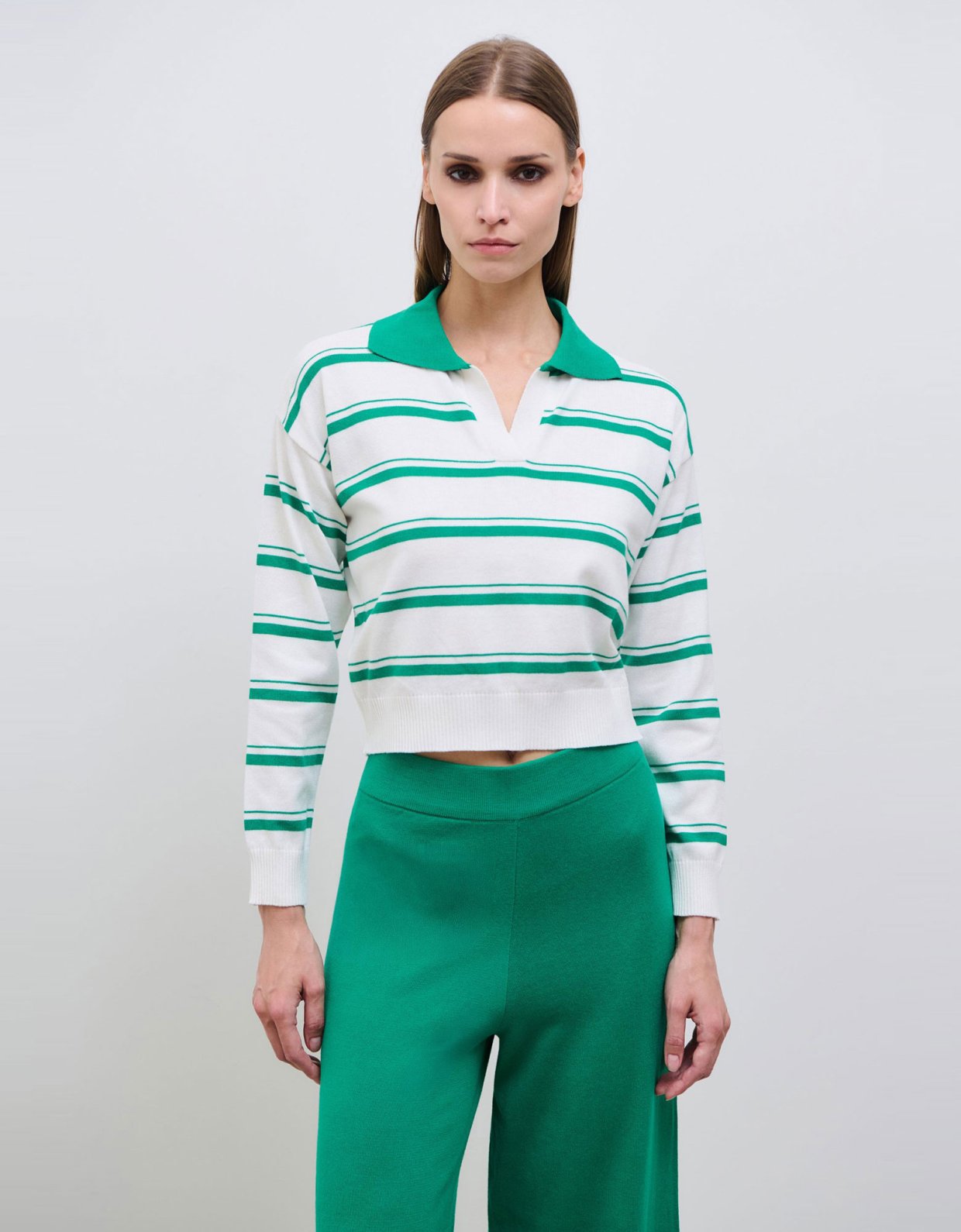 Combos Knitwear Capri knit polo