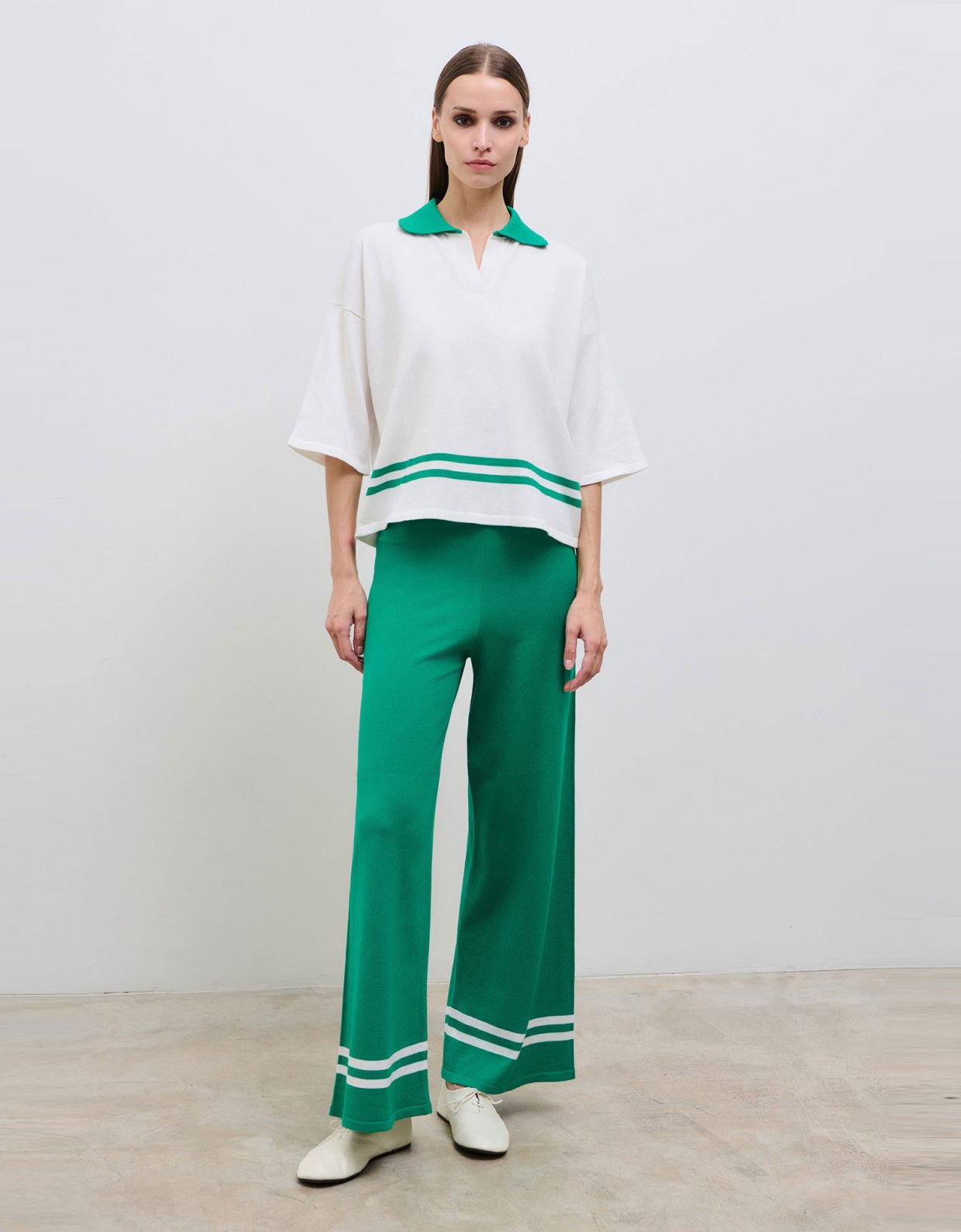 Combos Knitwear Emerald knit polo