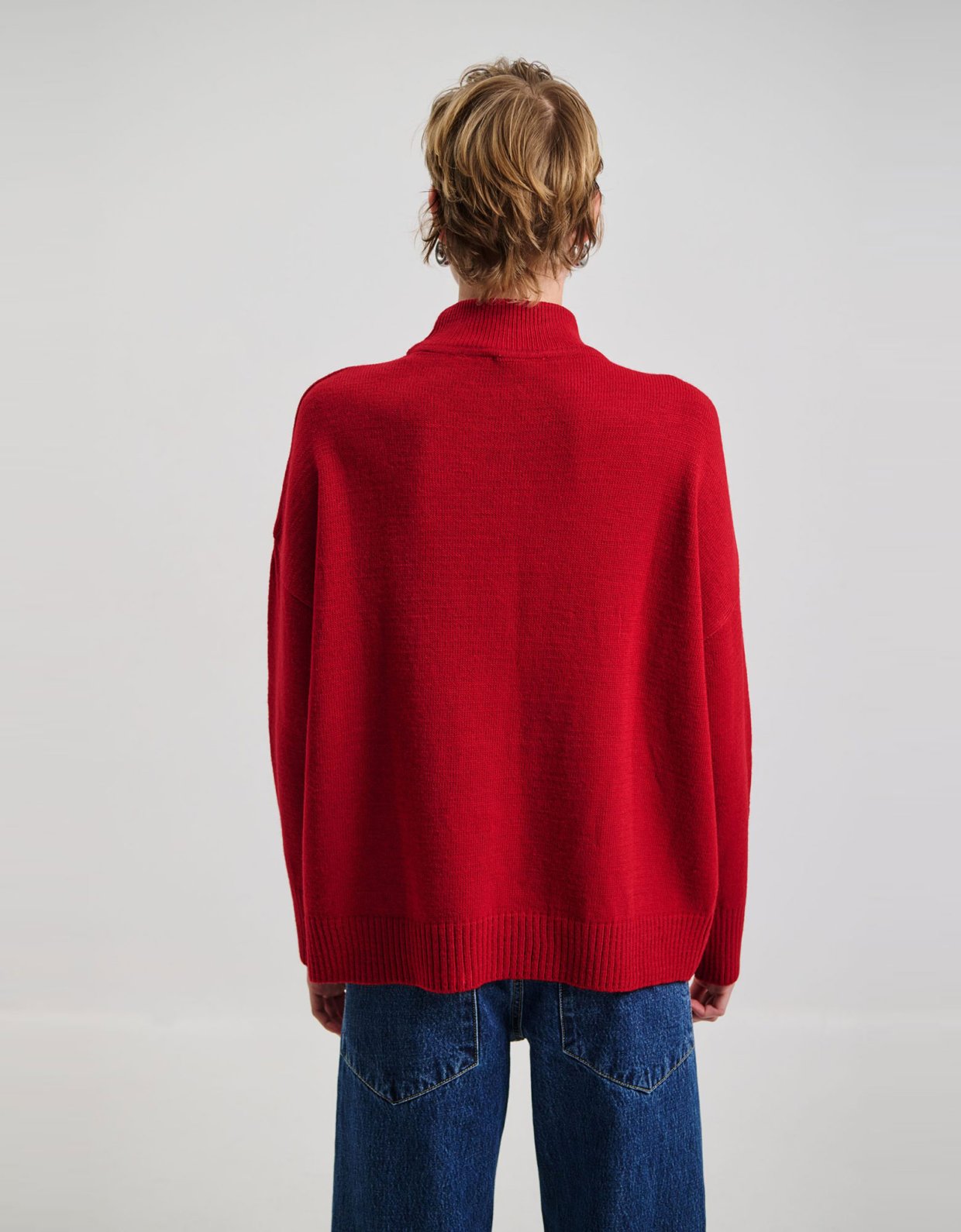 Combos Knitwear Knitted red blouse