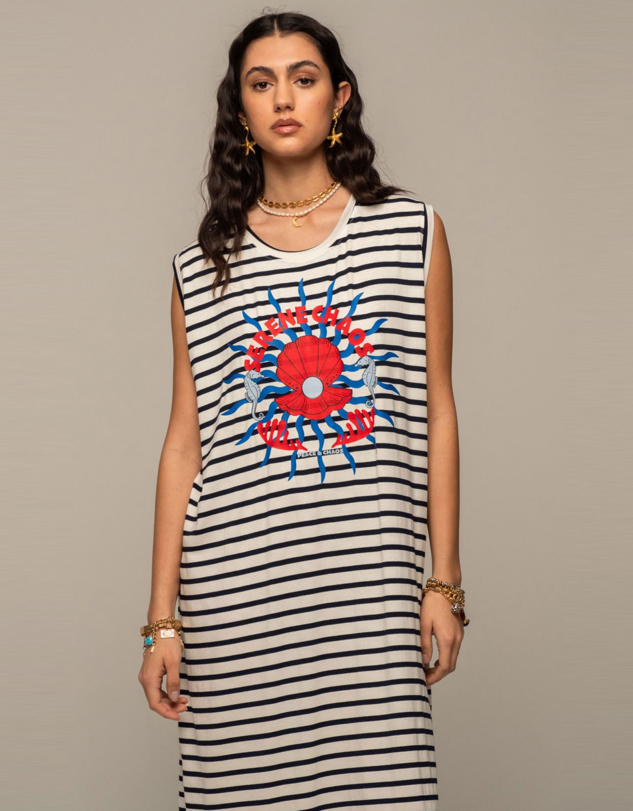 Peace and Chaos Cruise long dress