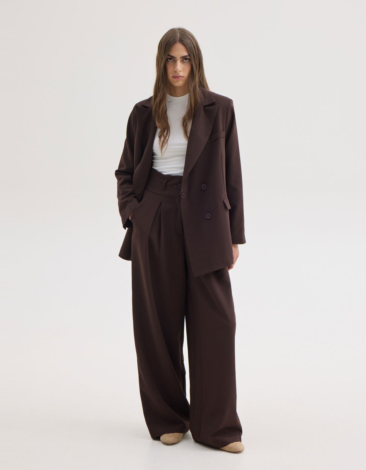 Mallory the label Cynthia pants brown
