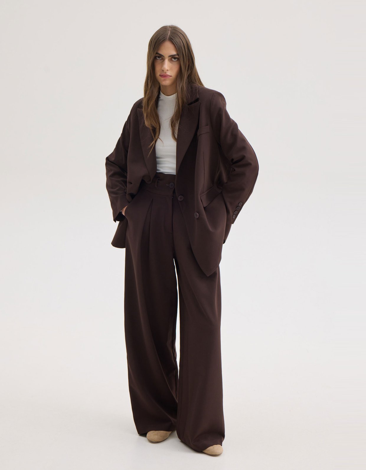 Mallory the label Cynthia pants brown