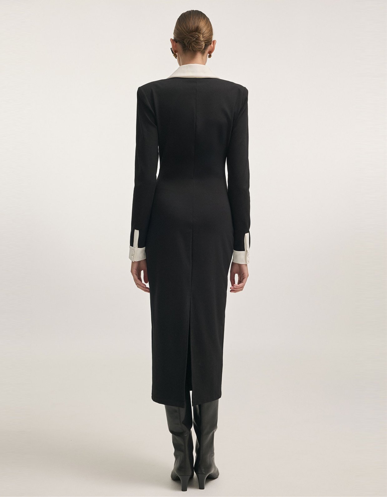 Nadia Rapti Deadline maxi dress black/white