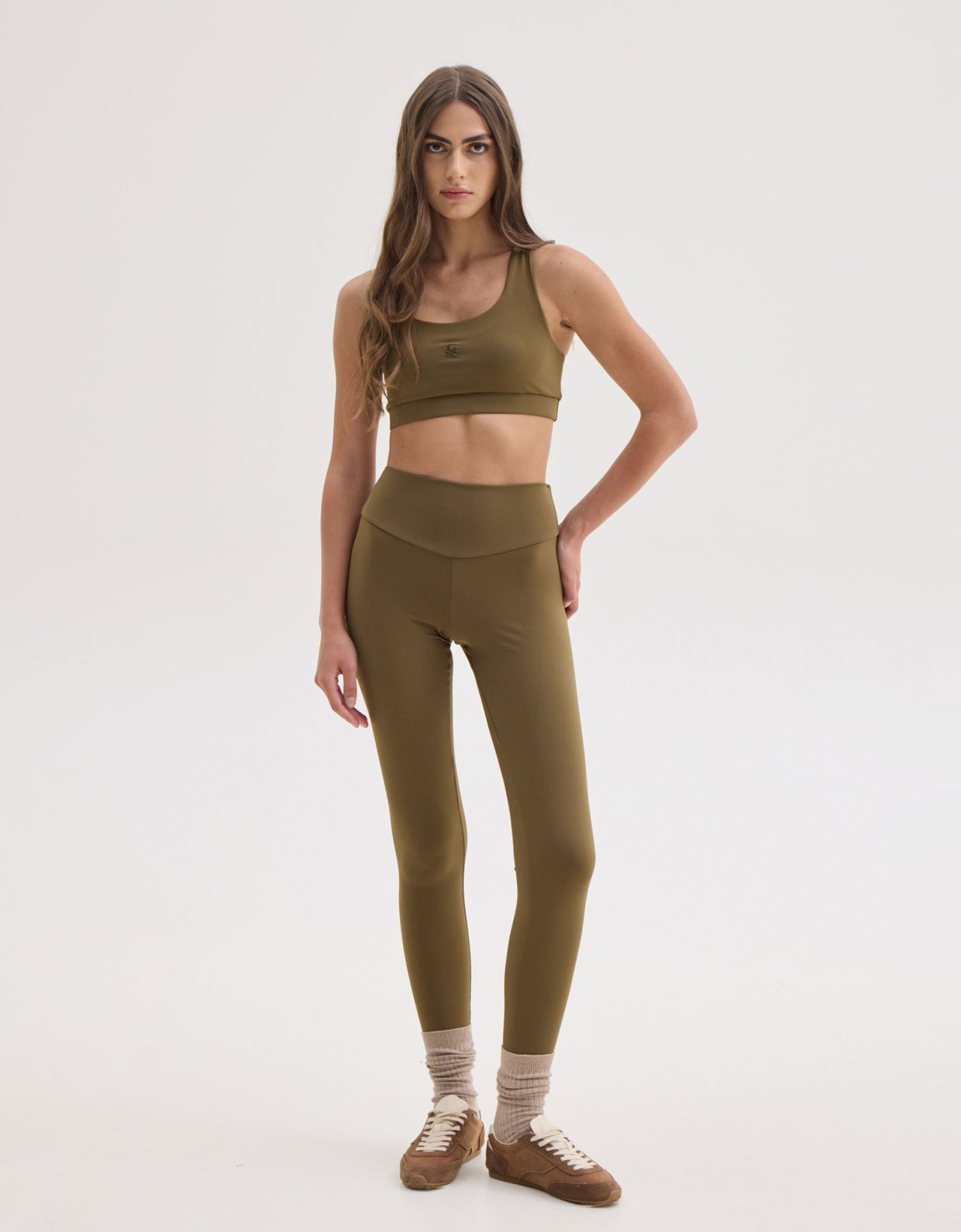 Sunset go Dolly leggings olive