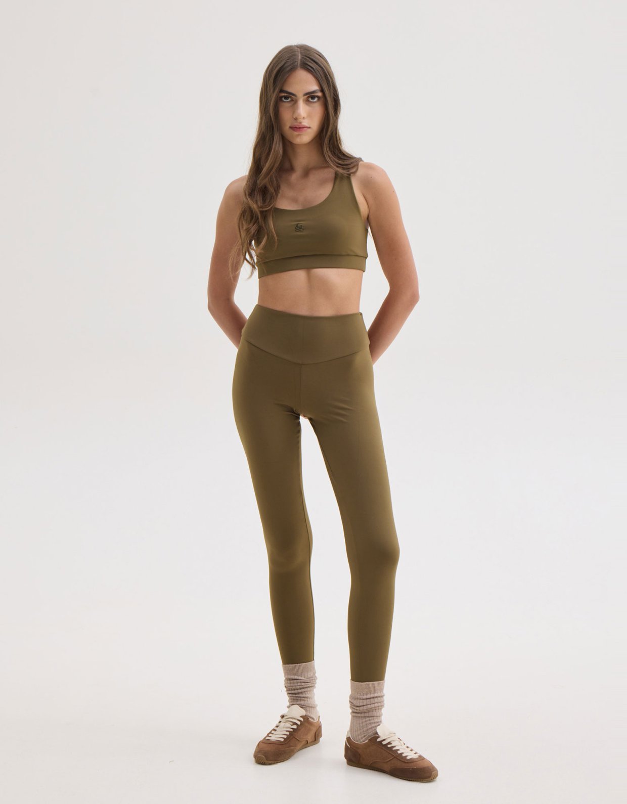 Sunset go Dolly leggings olive
