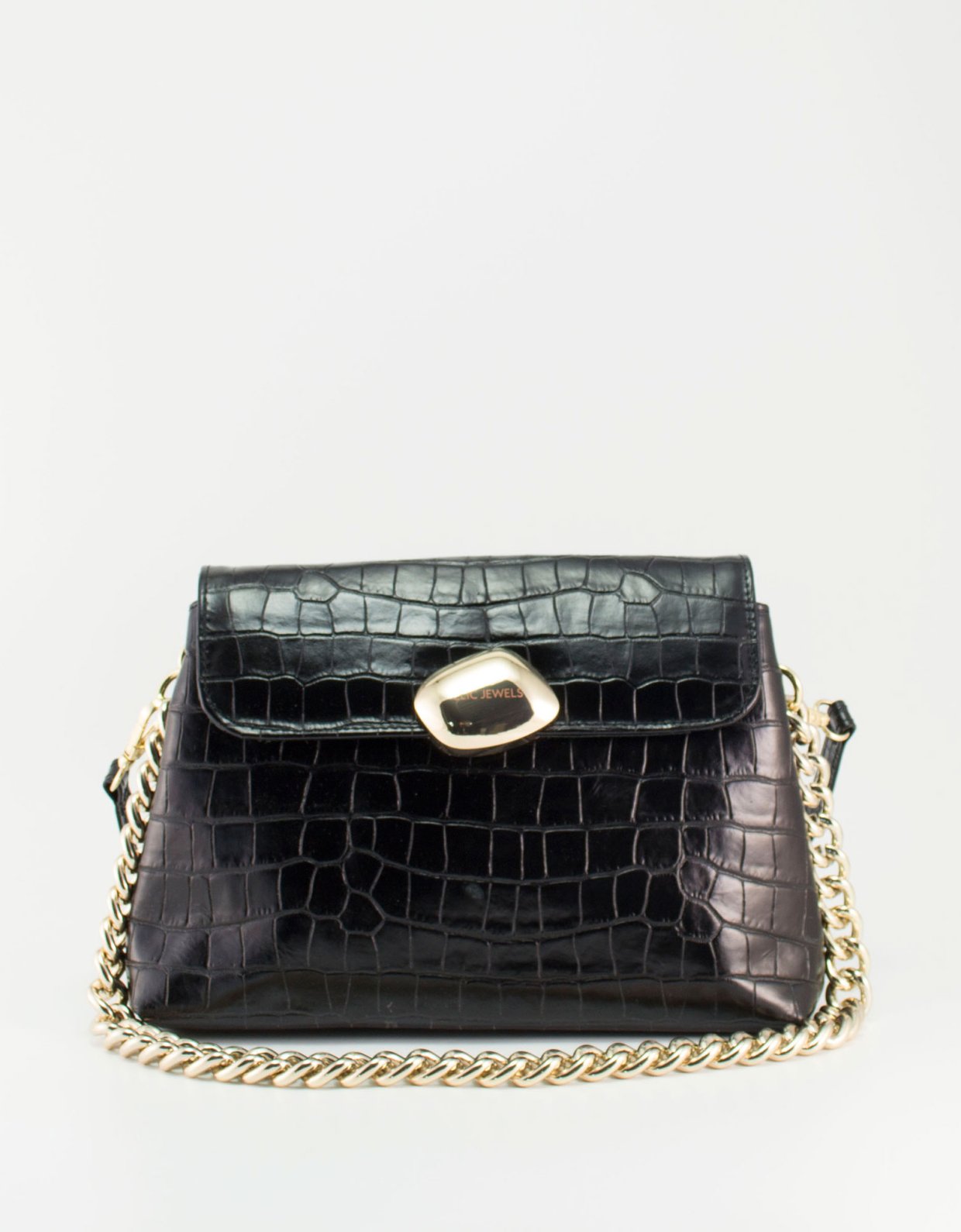 Clic Jewels Donna medium bag black croco