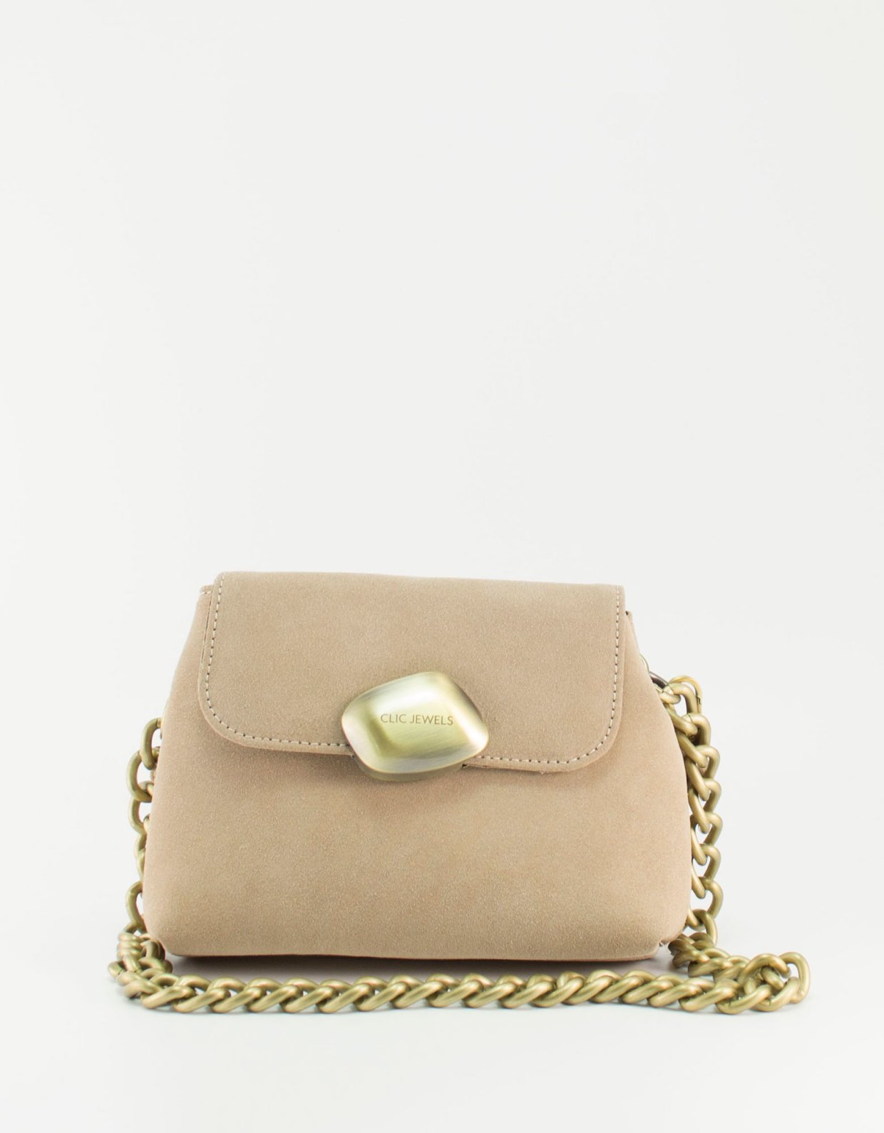 Clic Jewels Maya mini bag beige suede