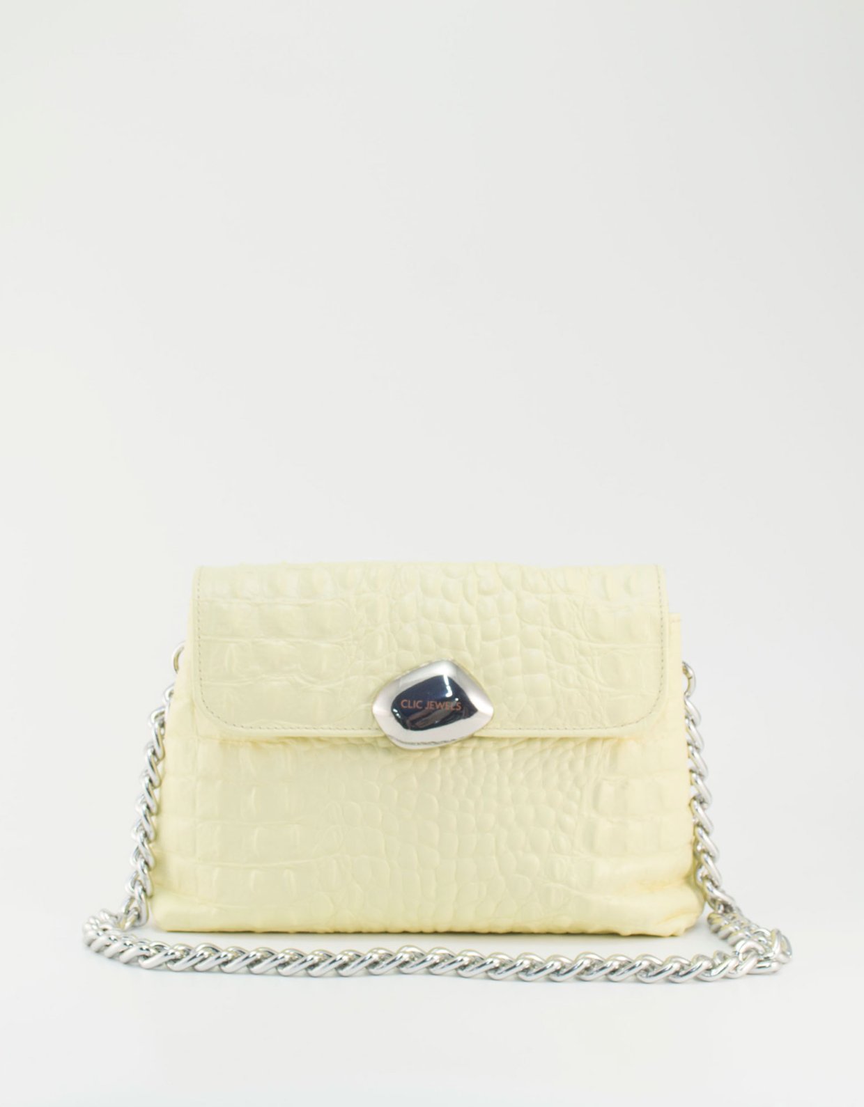 Clic Jewels Donna medium bag vanilla yellow croco