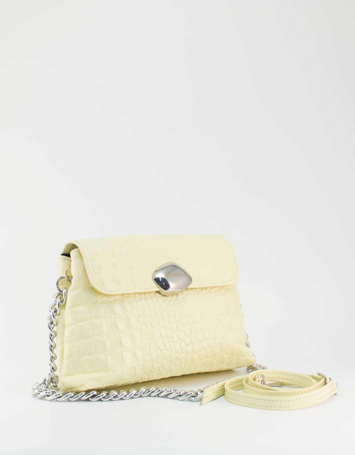 Clic Jewels Donna medium bag vanilla yellow croco