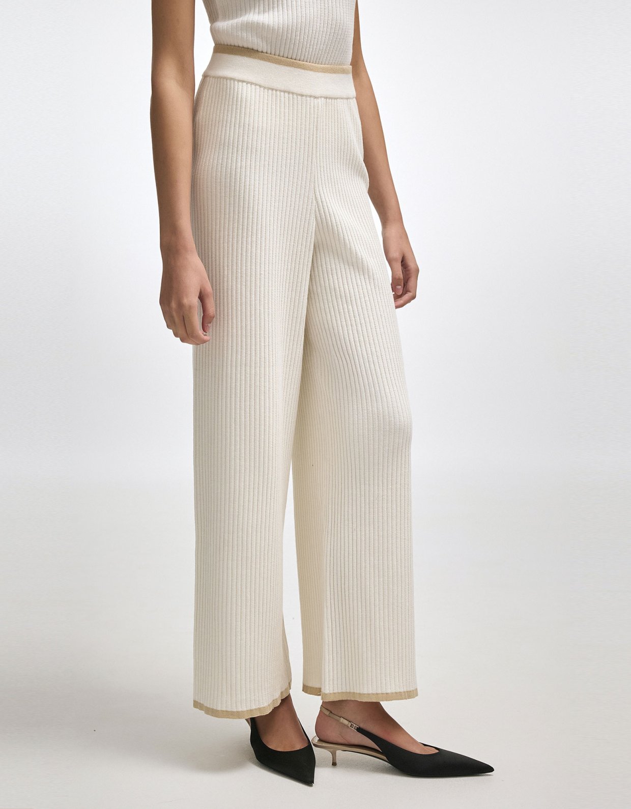 Nadia Rapti Roxanne knit trousers ecru