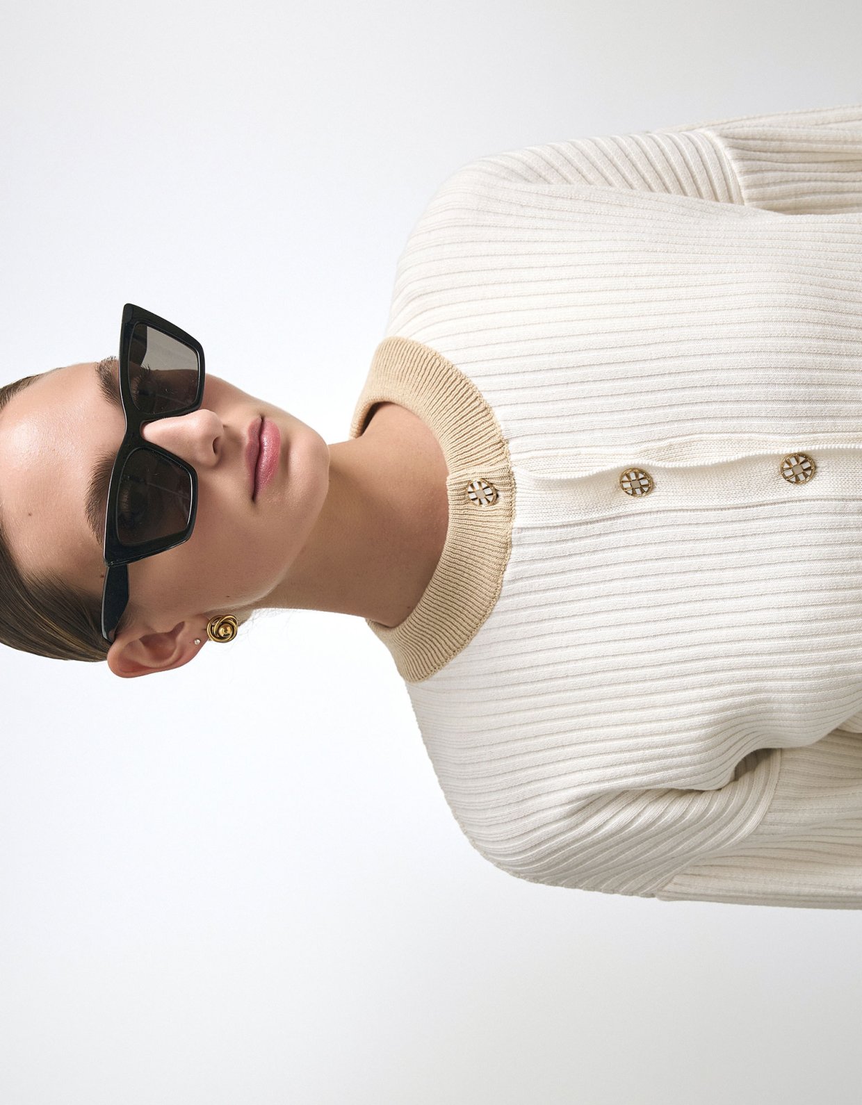 Nadia Rapti Roxanne knit cardigan ecru