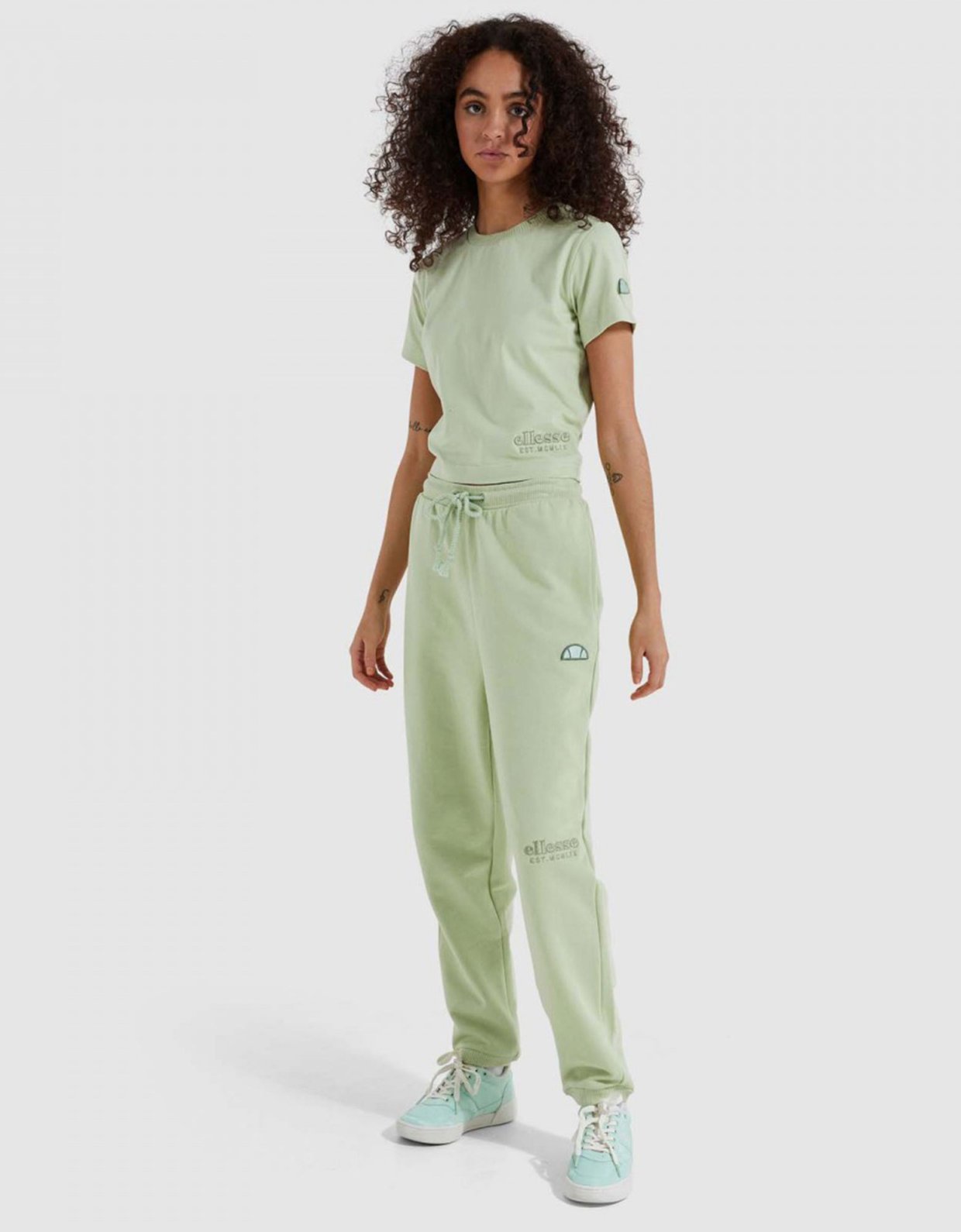 Ellesse Dropper crop t-shirt light green