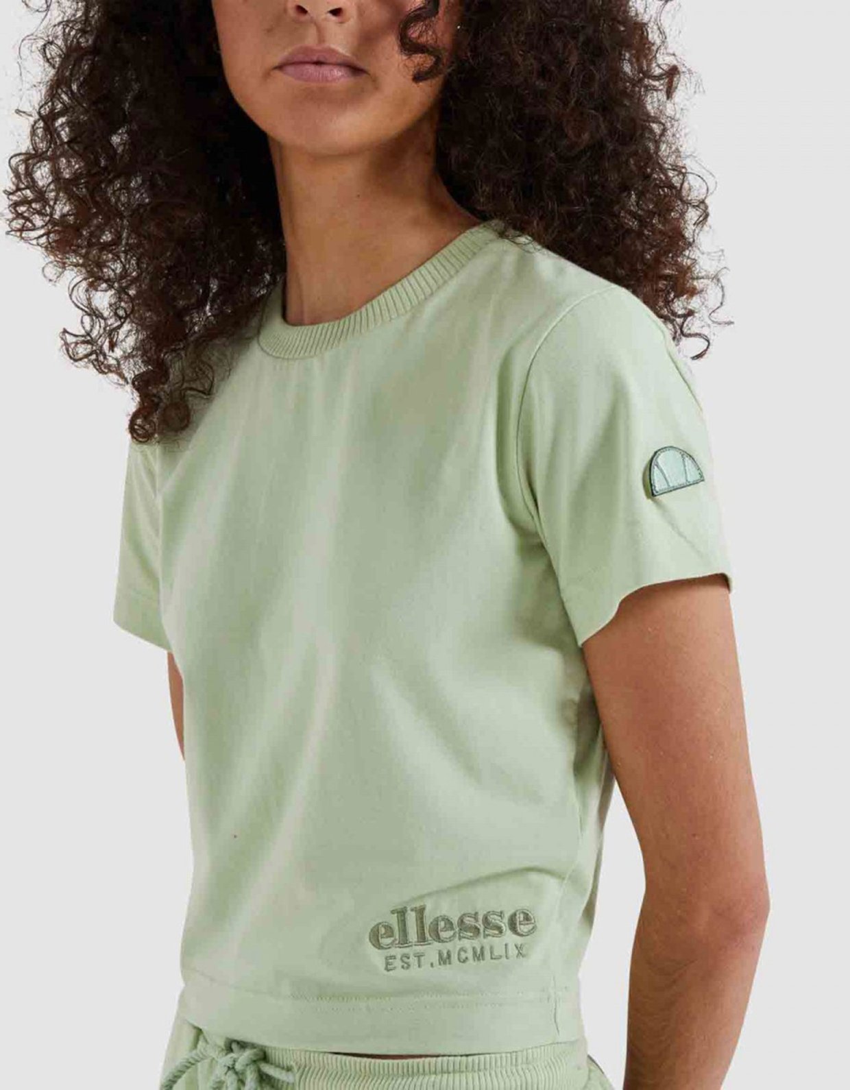 Ellesse Dropper crop t-shirt light green