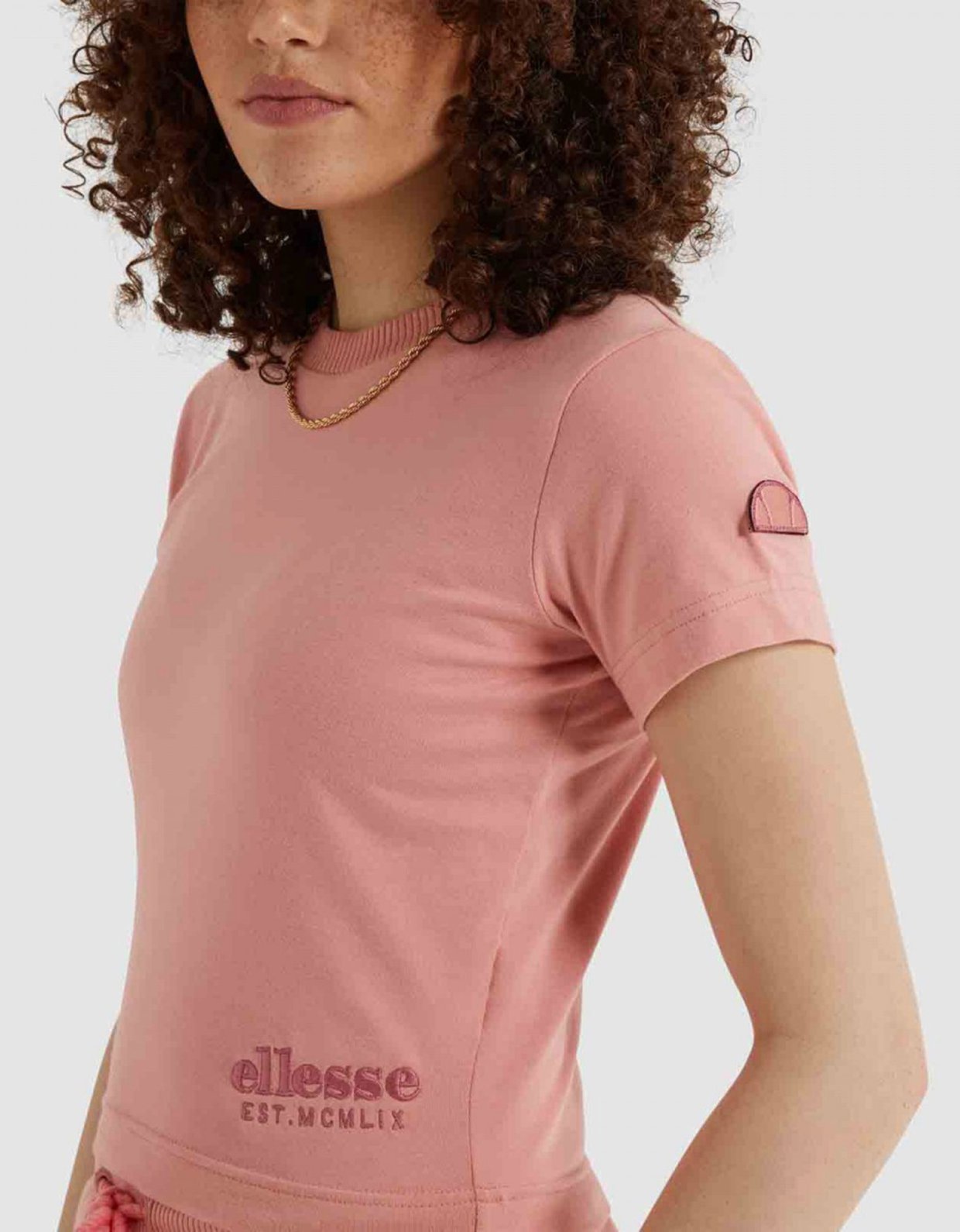 Ellesse Dropper crop t-shirt pink