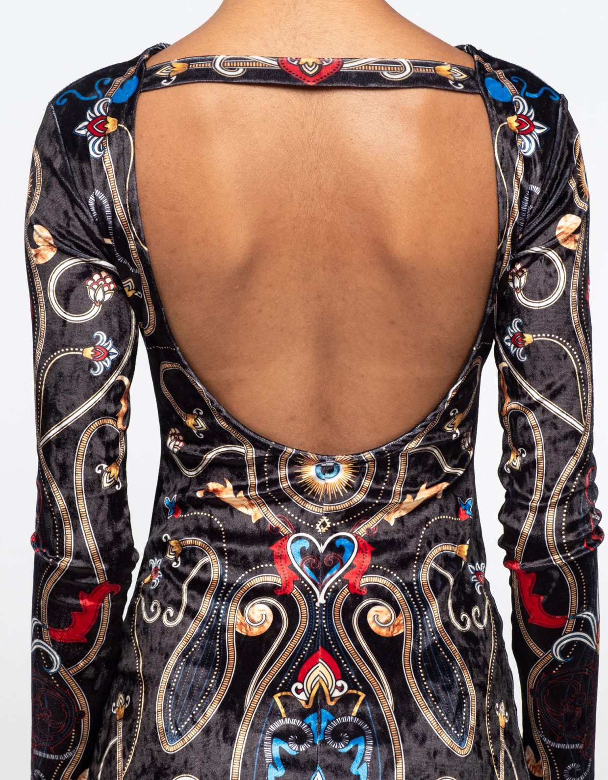 Peace and Chaos Dusk slit dress velvet