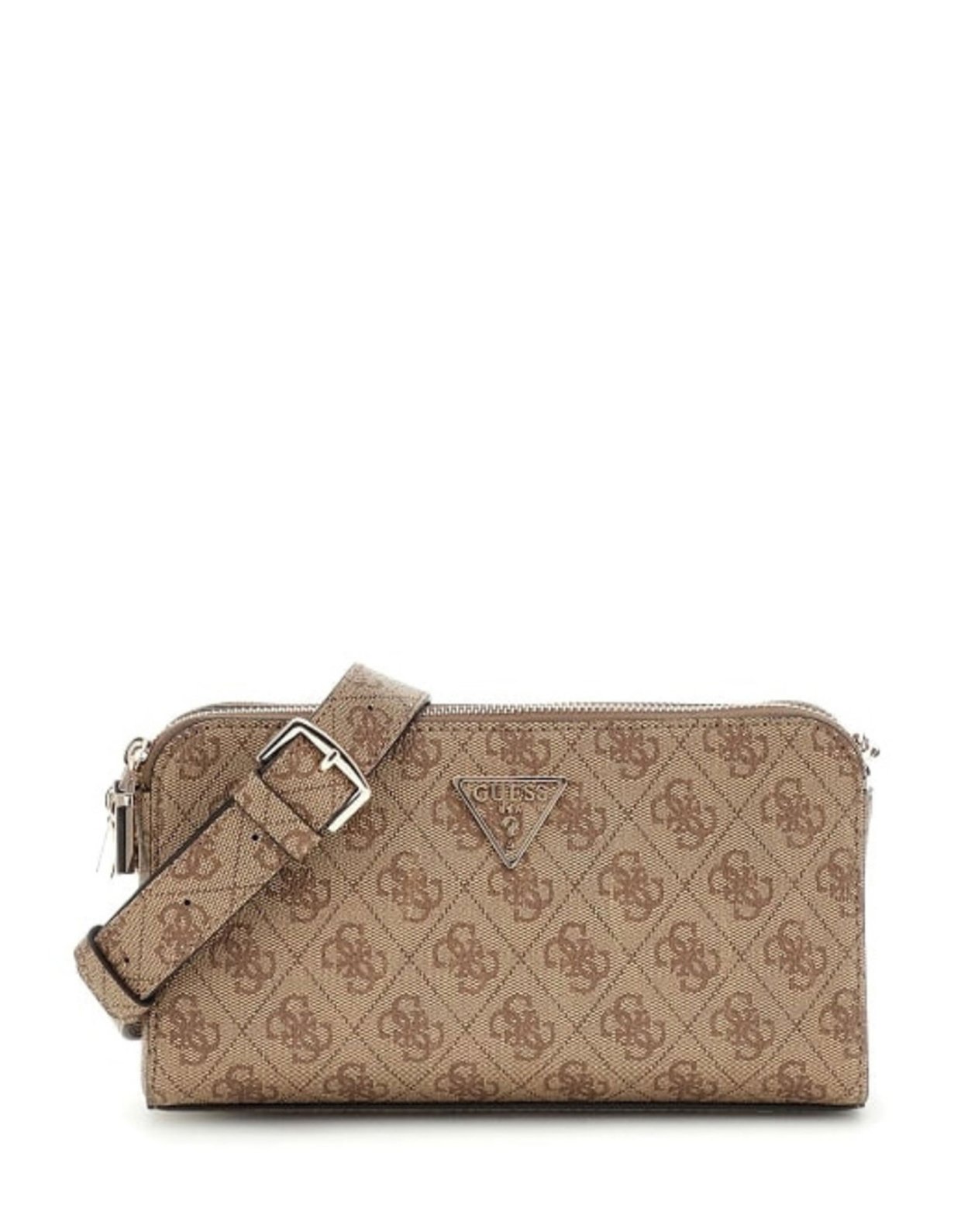 Guess Eco Erica status crossbody bag latte logo