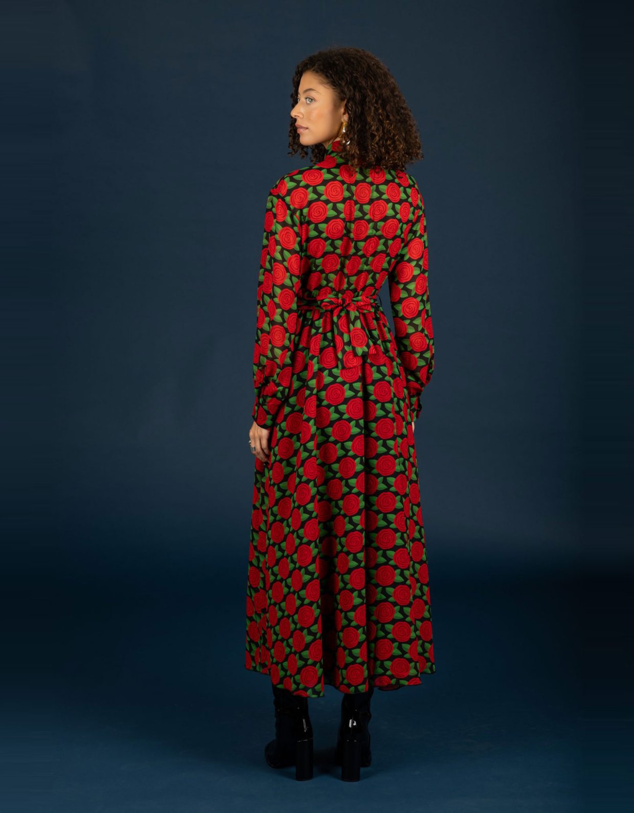 Chaton Dylan chiffon dress red