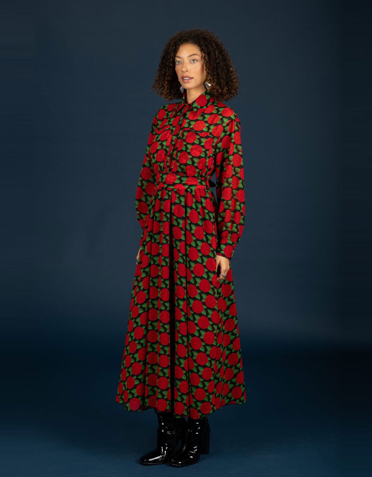 Chaton Dylan chiffon dress red