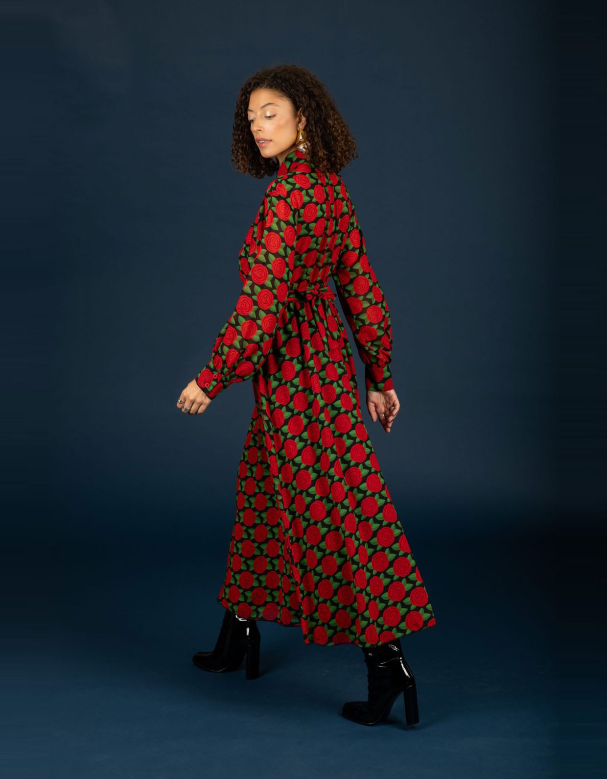 Chaton Dylan chiffon dress red