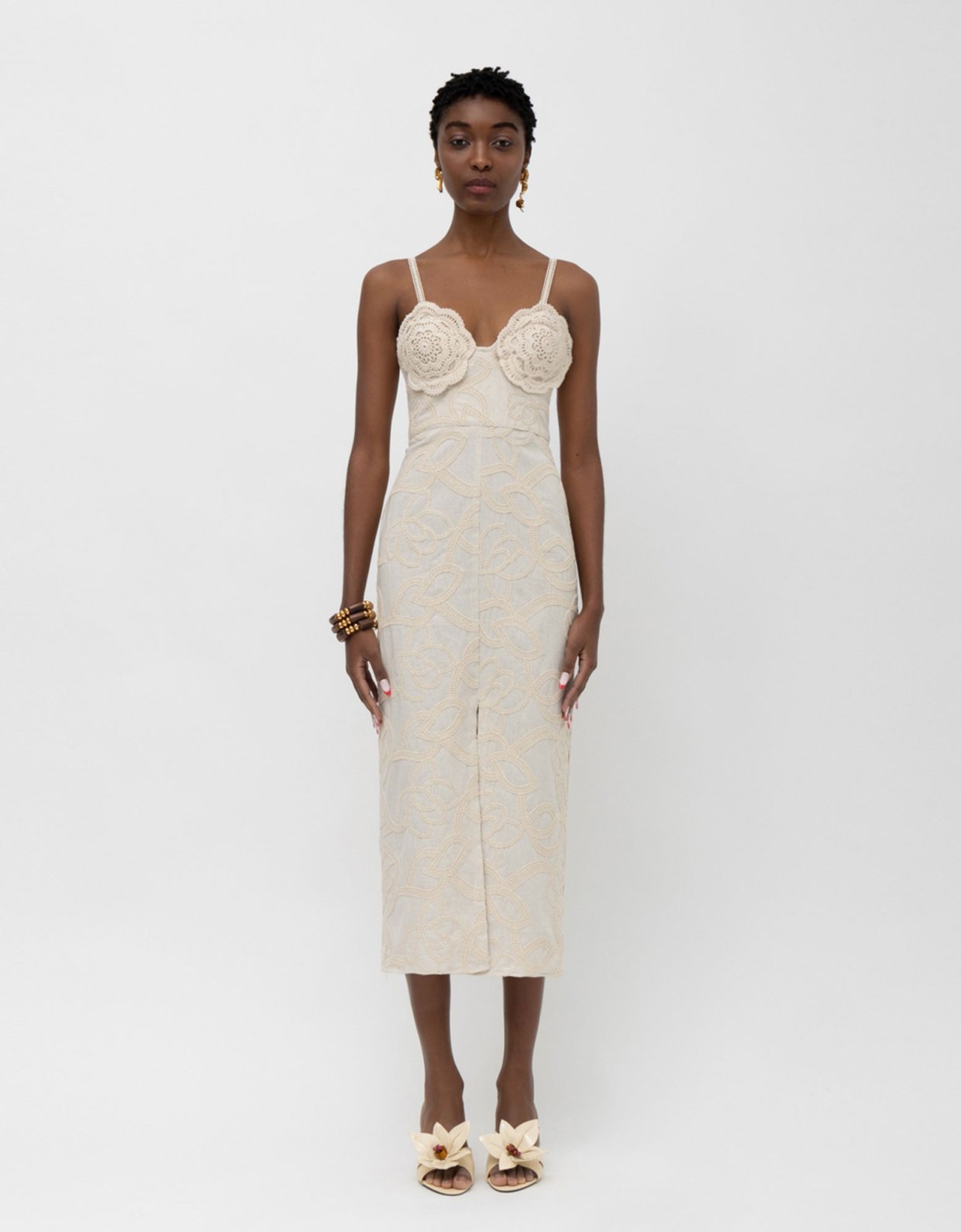 Mallory the label Ebony dress beige
