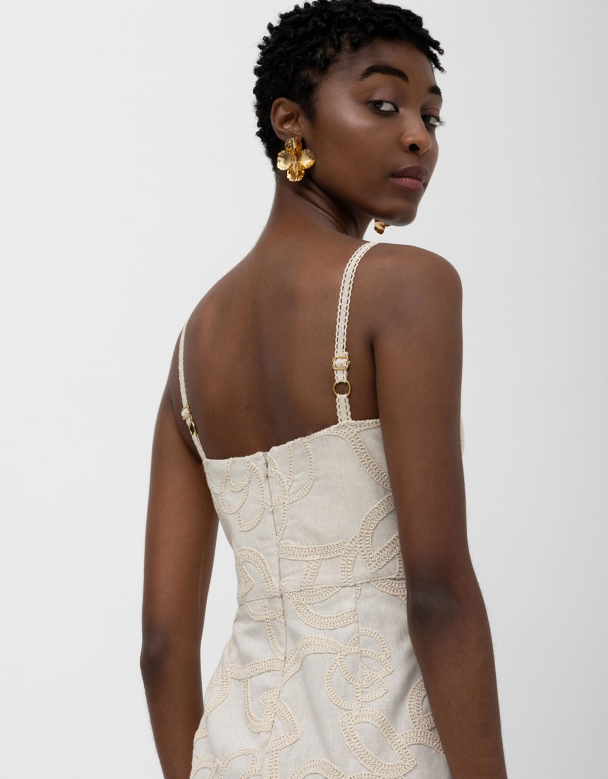 Mallory the label Ebony dress beige