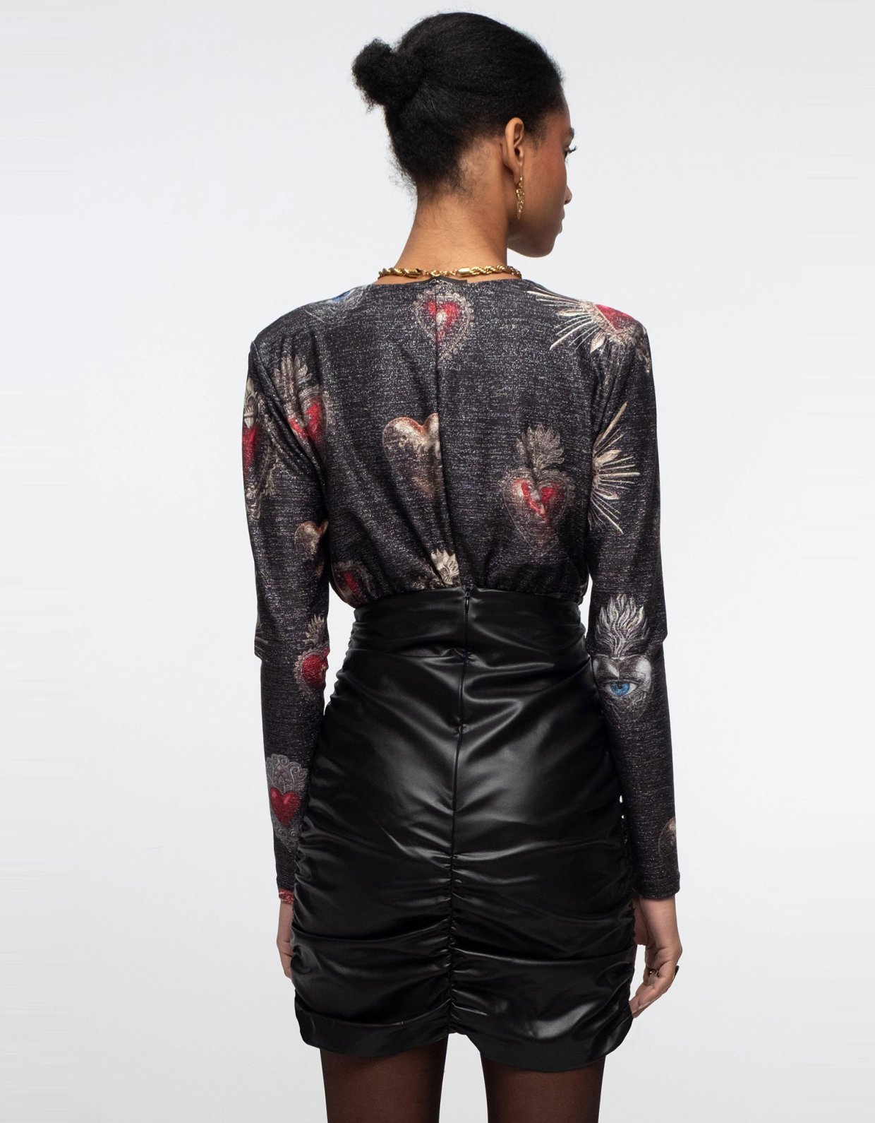 Peace and Chaos Ebony mini skirt