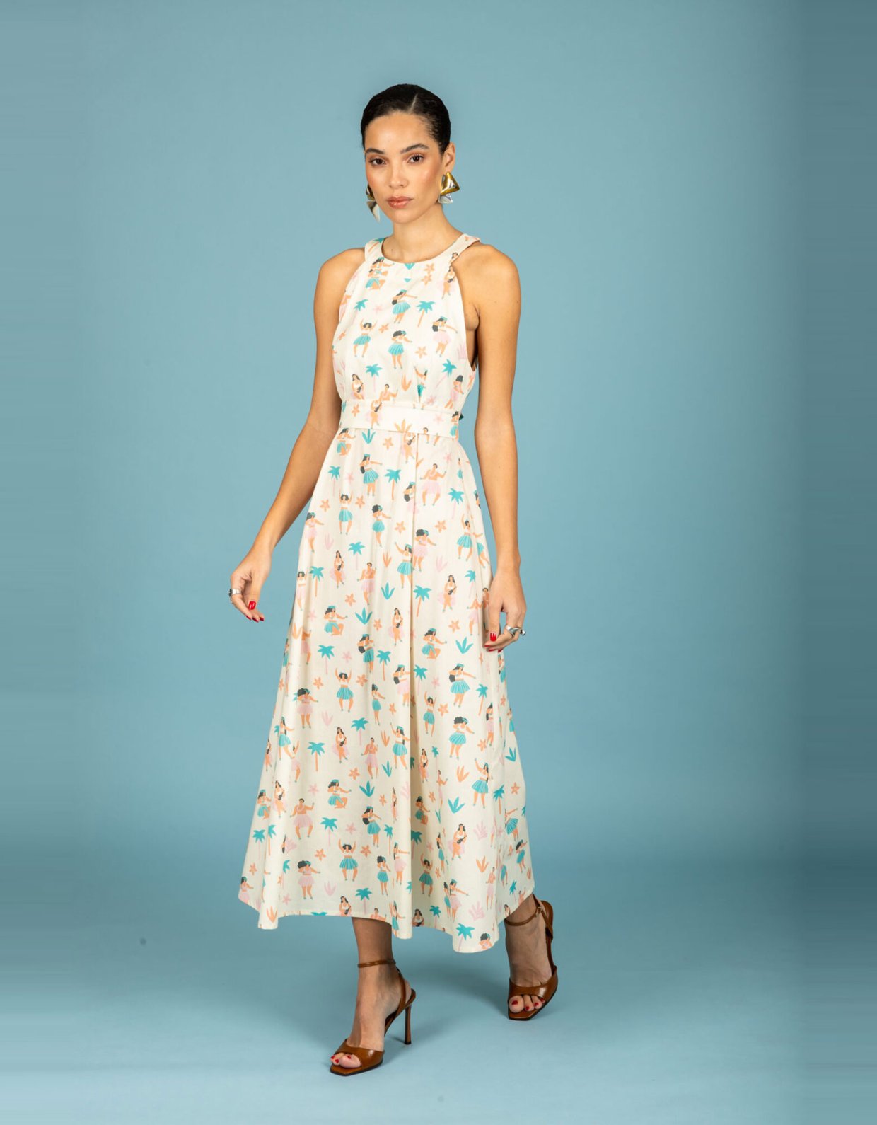 Chaton Elio poplin dress