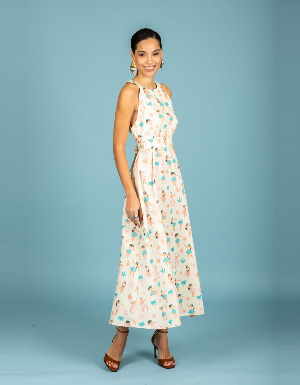 Chaton Elio poplin dress