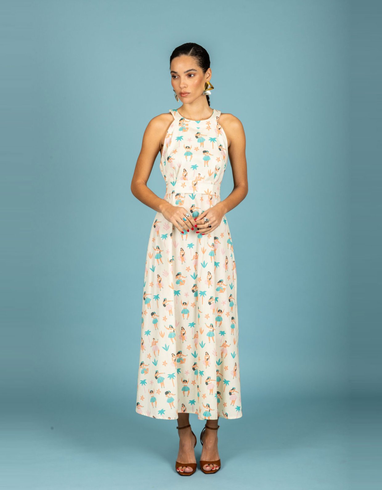 Chaton Elio poplin dress