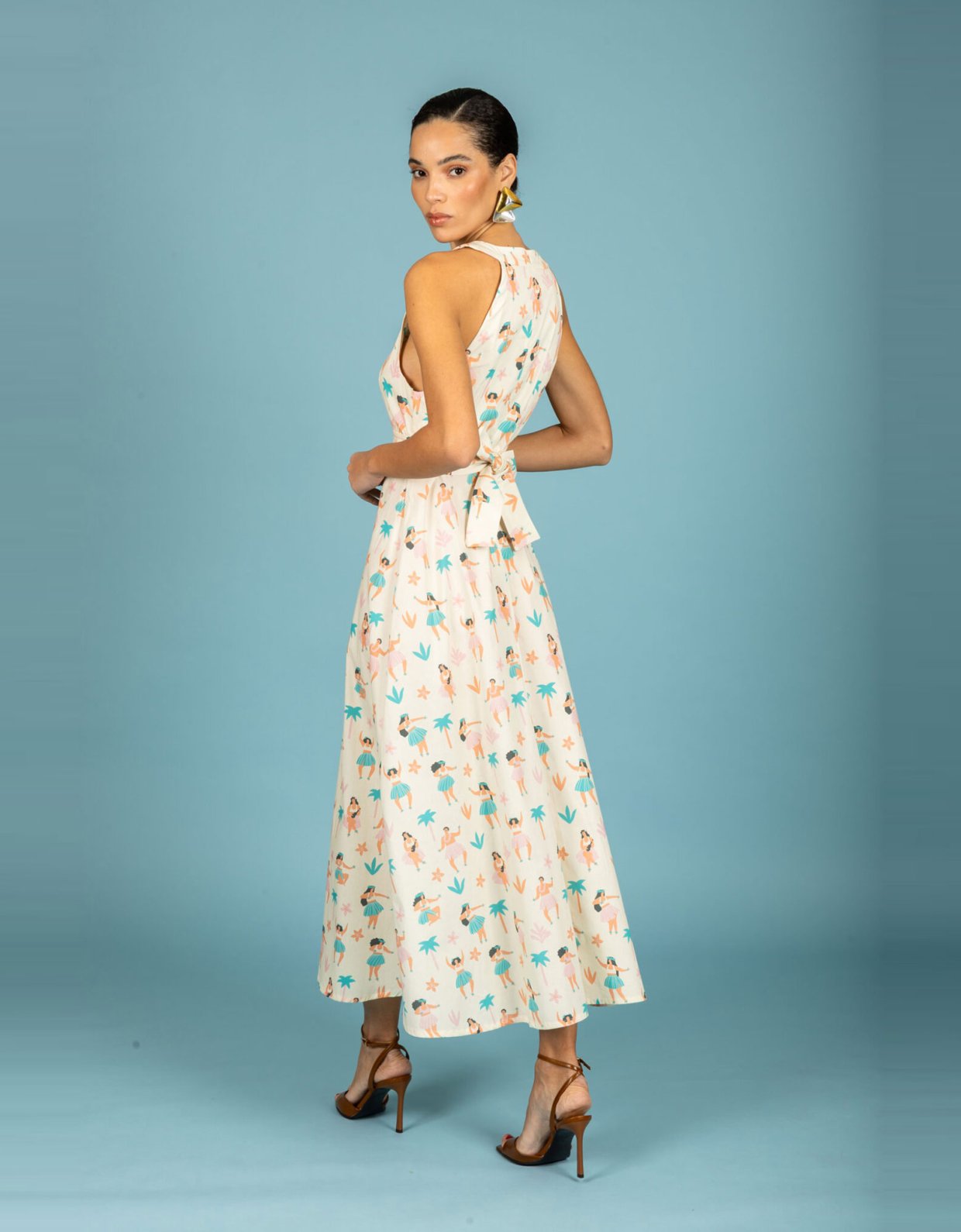 Chaton Elio poplin dress