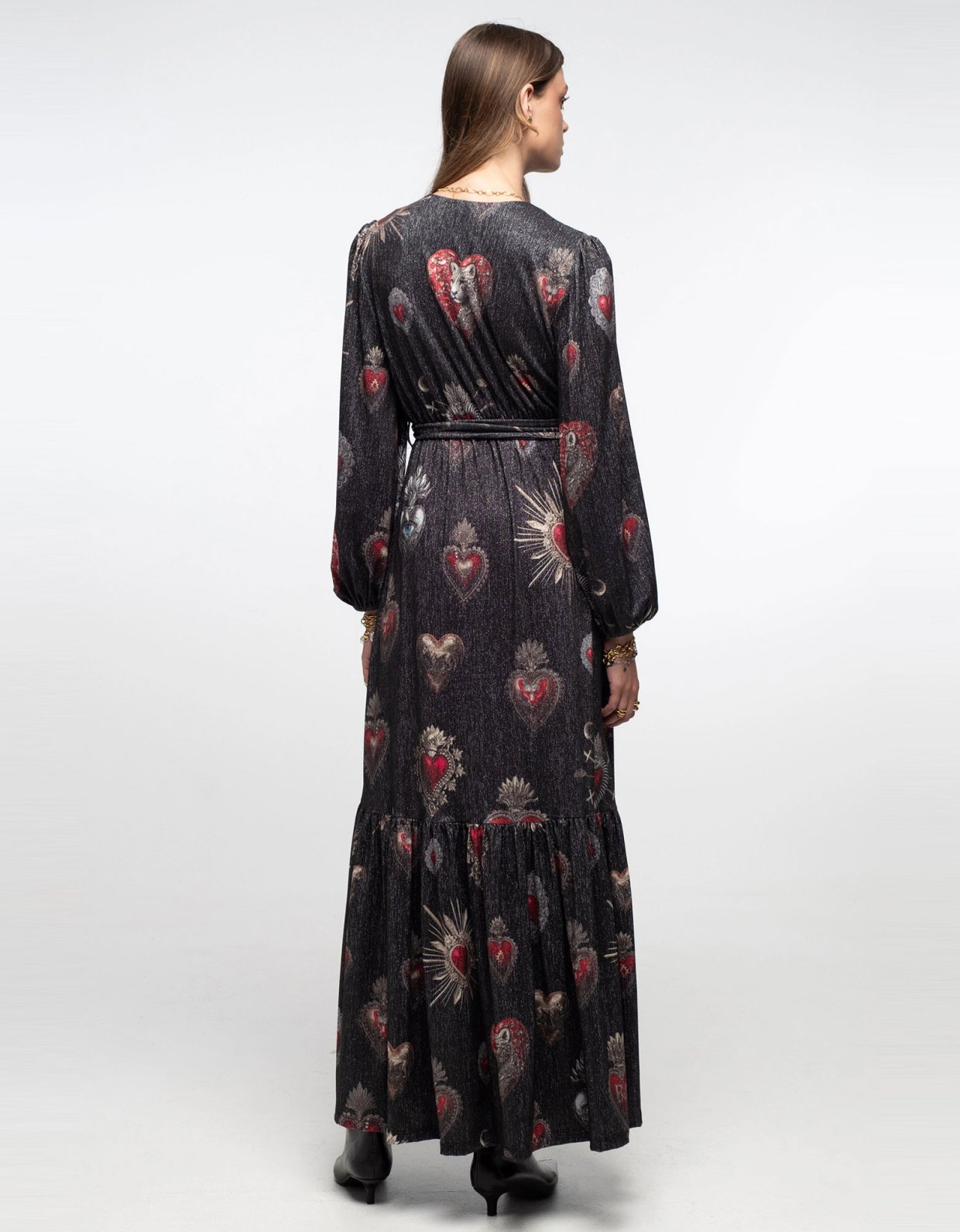 Peace and Chaos Elisium lurex wrap dress