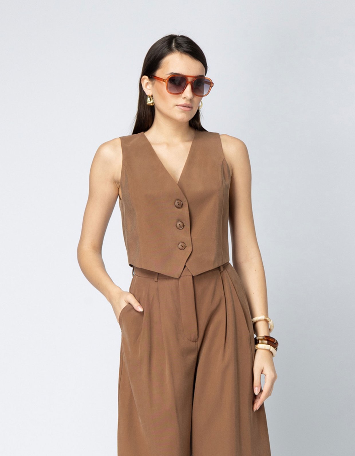 Foreveryoung Emile vest brown