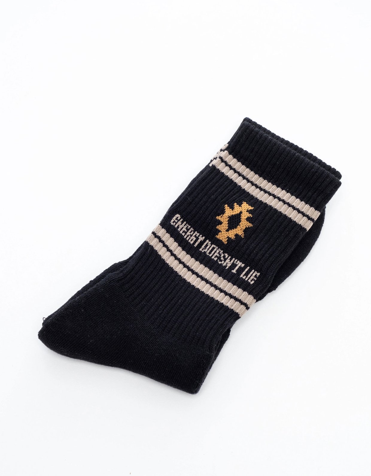 Peace and Chaos Energy black socks