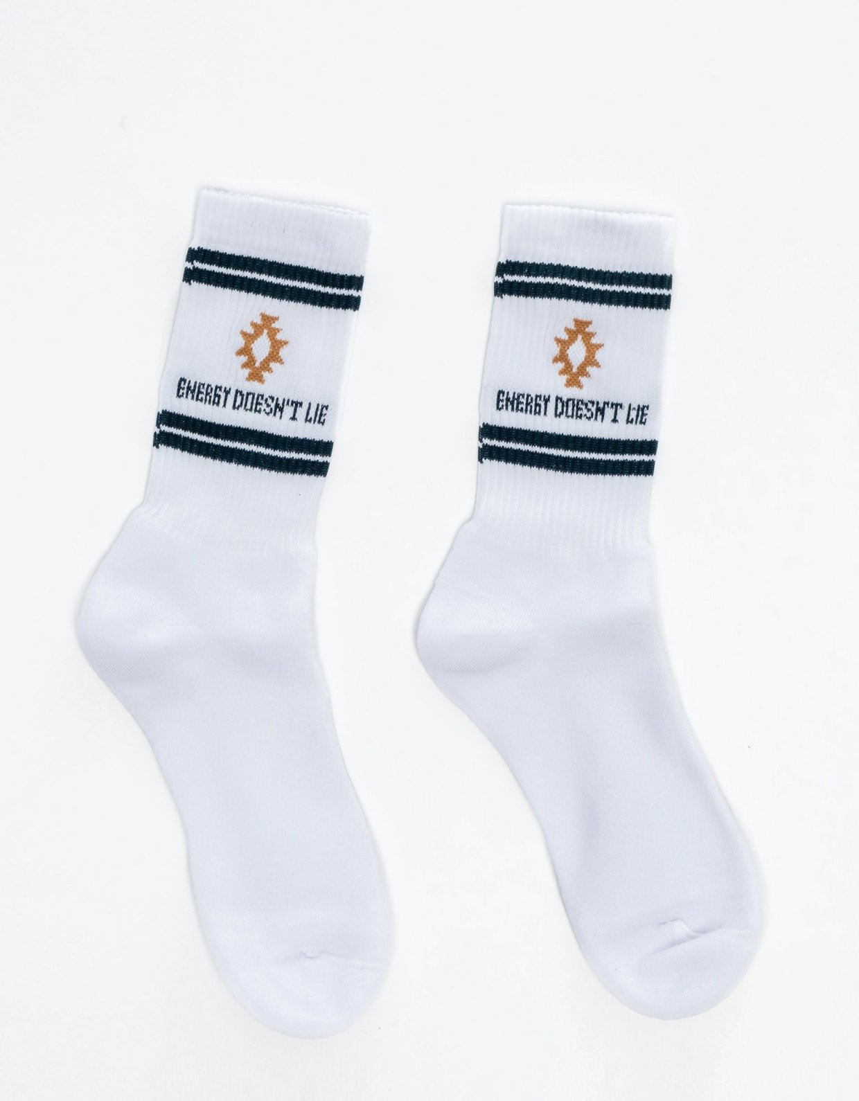 Peace and Chaos Energy white socks