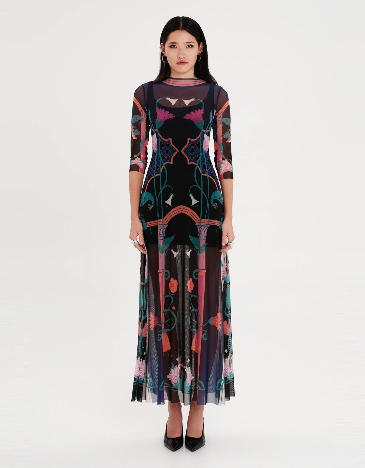 Peace and Chaos Epoque mesh long dress