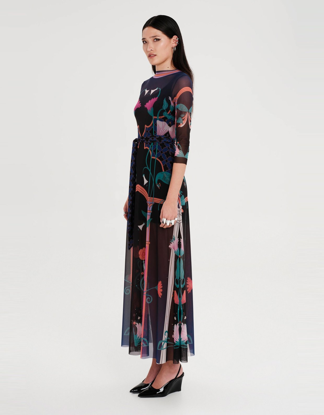 Peace and Chaos Epoque mesh long dress